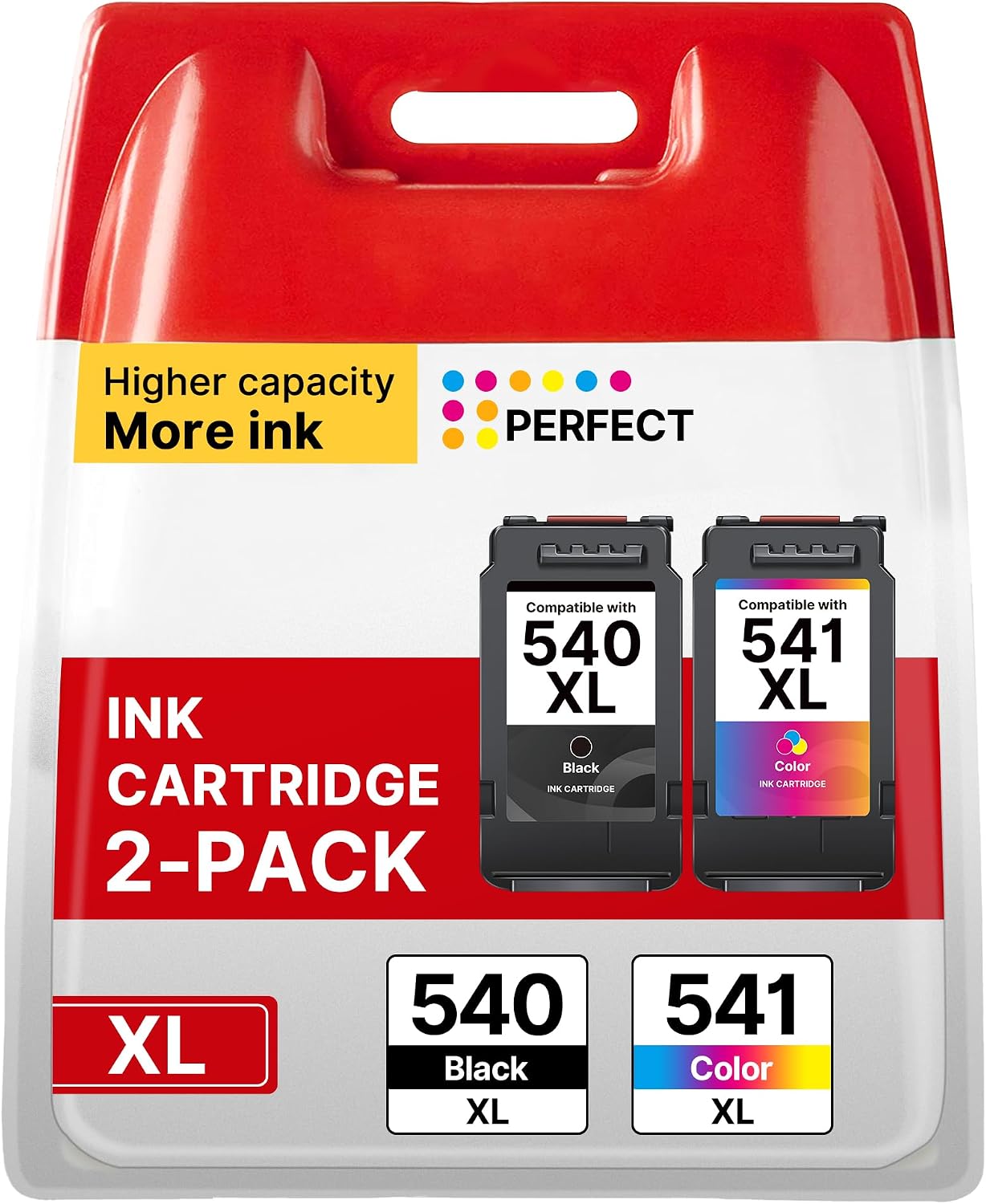 540XL 541XL Ink Cartridges Twin Pack Replacement for Canon Pixma (2-Pack)