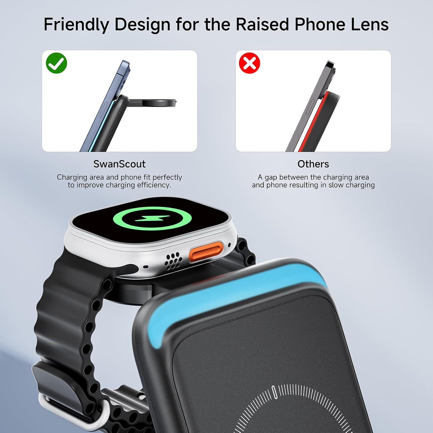 Thumbnail 4 de SwanScout 703A 3-in-1 wireless charger for iPhone