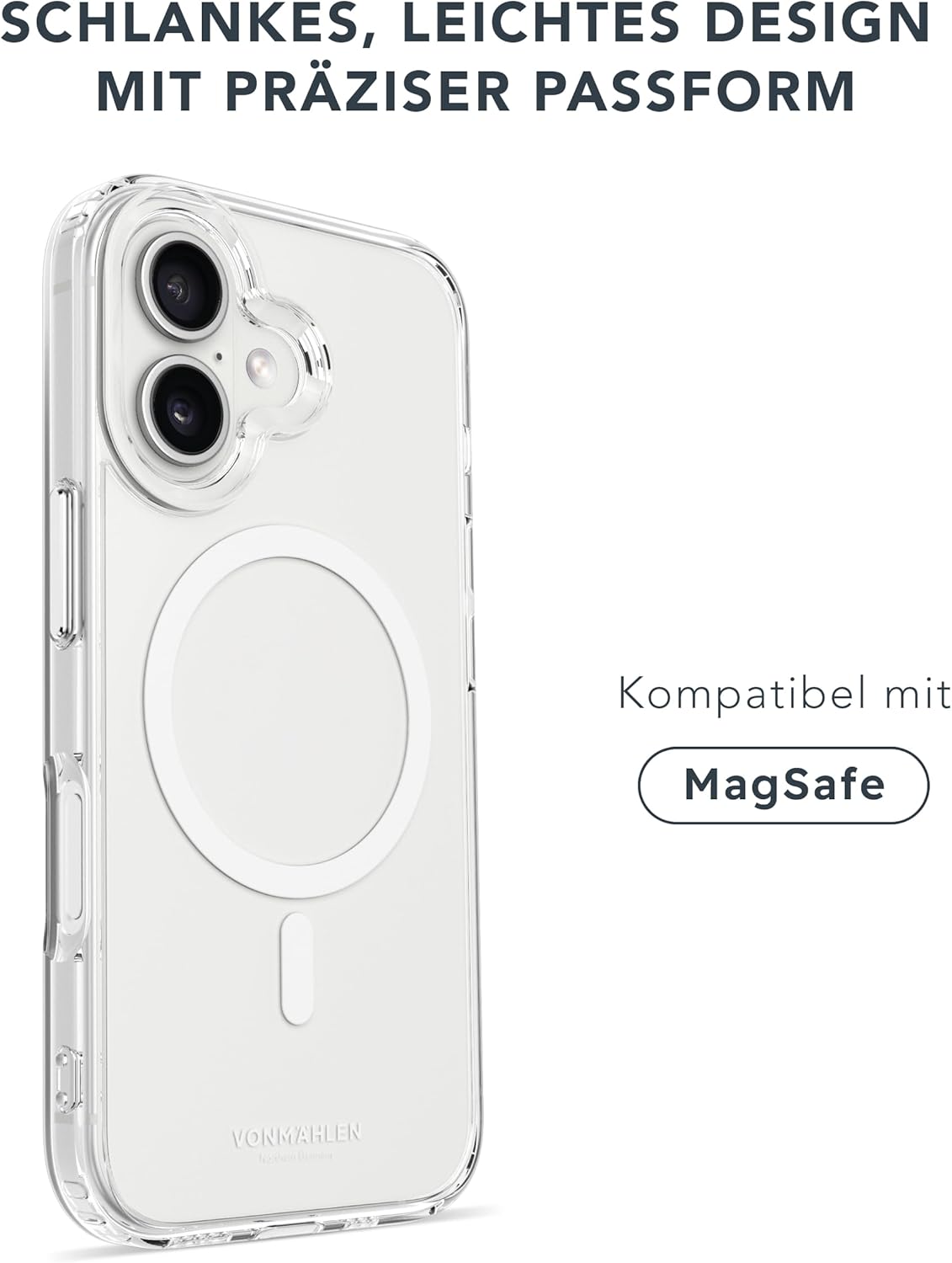 Thumbnail 3 de VONMÄHLEN Custodia Trasparente per iPhone 16: MagSafe, anti-ingiallimento e design ultra-sottile