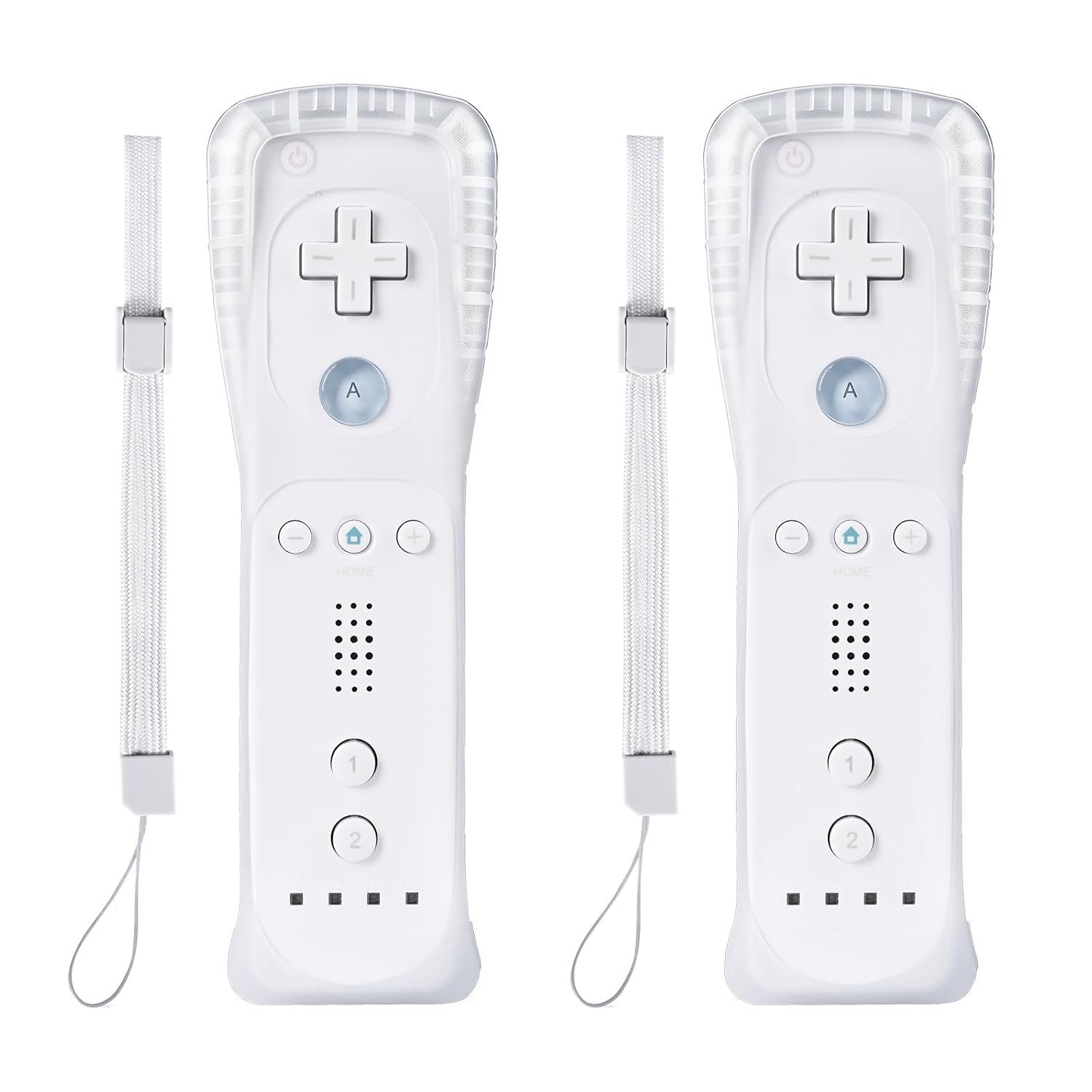 Detalle de Zamia 2 Packs Upgrade Controller with Silicone Case and Wristband for Wii/Wii U (White)