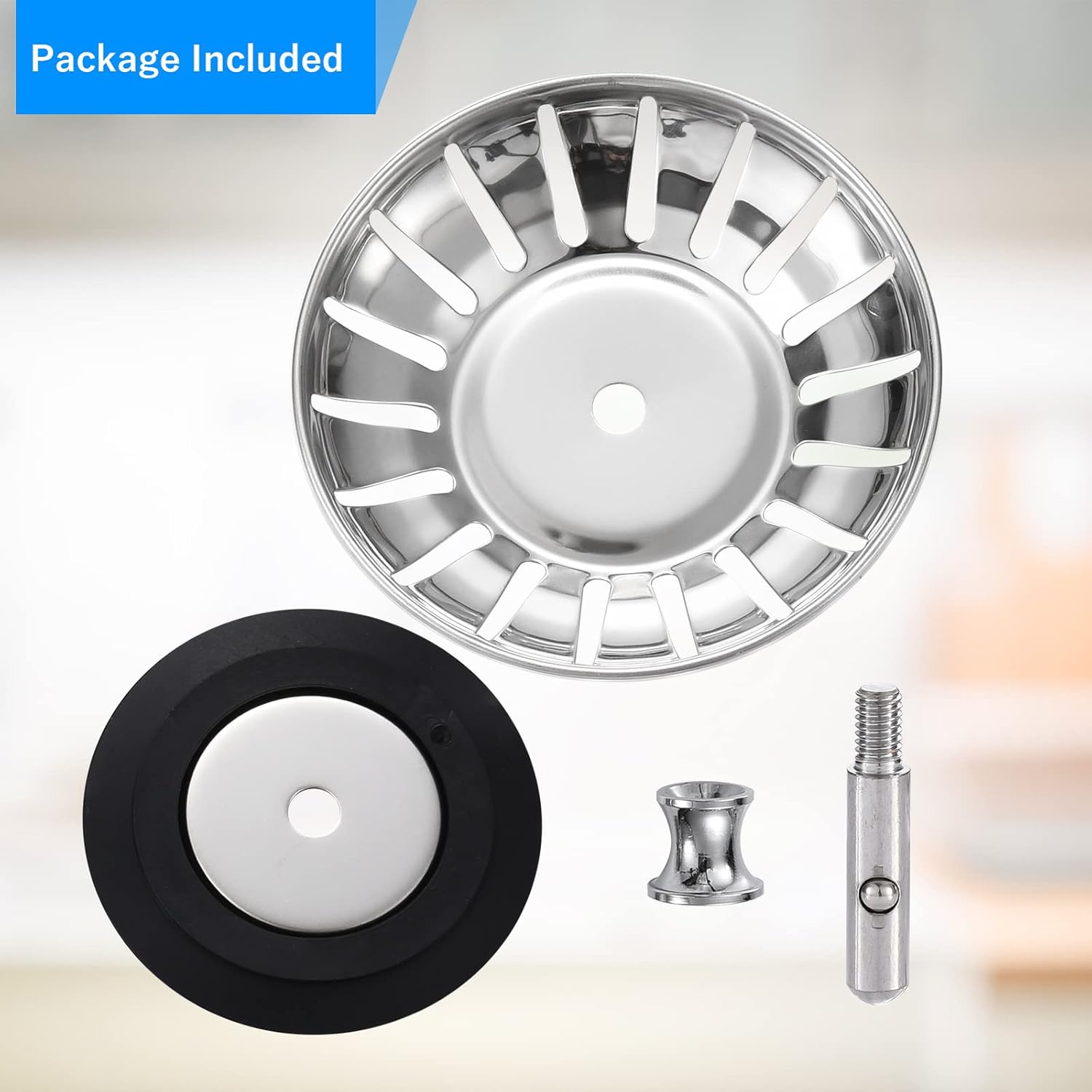 Thumbnail 6 de Stainless steel sink strainer plug, 80mm