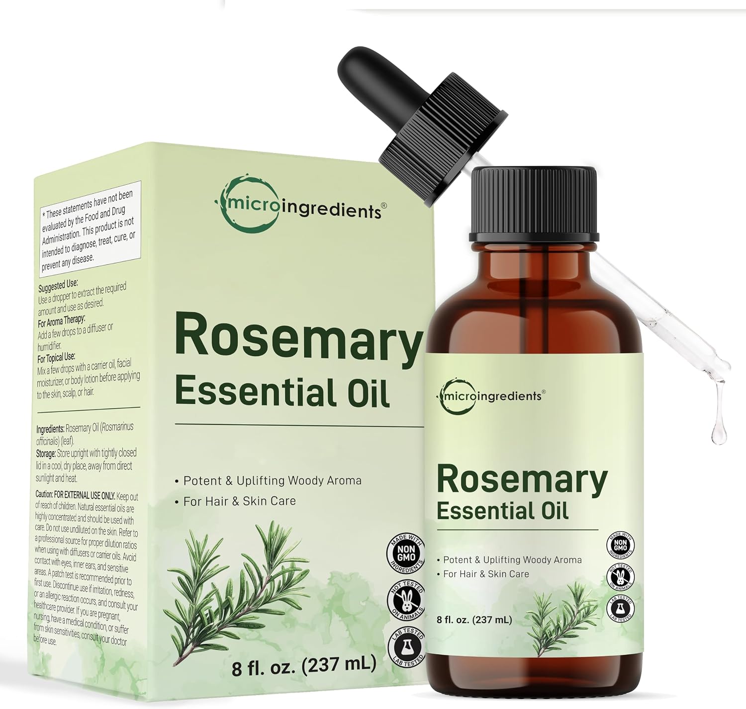 Detalle de Micro Ingredients Rosemary Essential Oil 8 fl oz