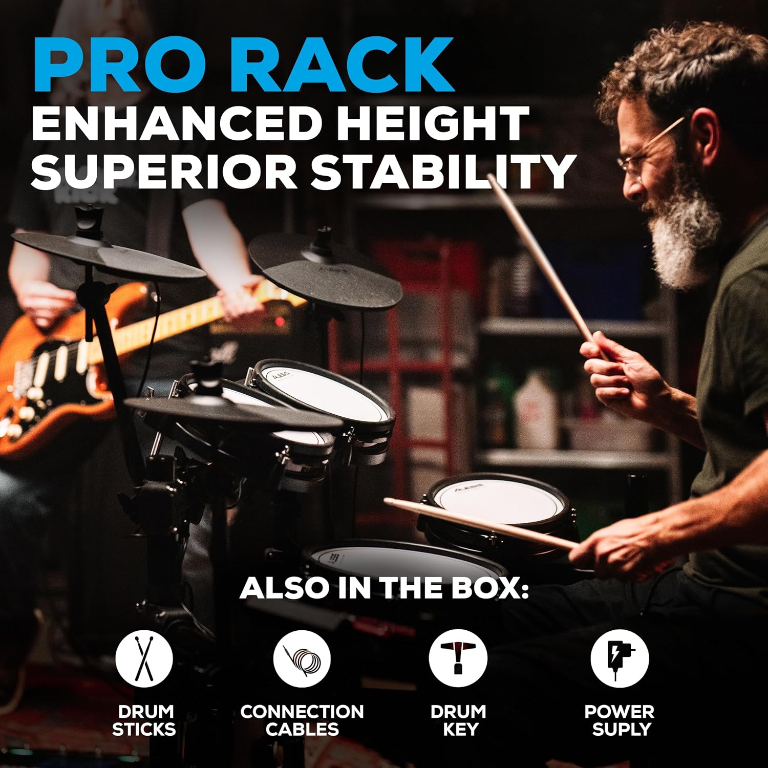 Thumbnail 6 de Alesis Nitro Pro elektronisch drumstel met meshvellen, Bluetooth en dual-zone snare