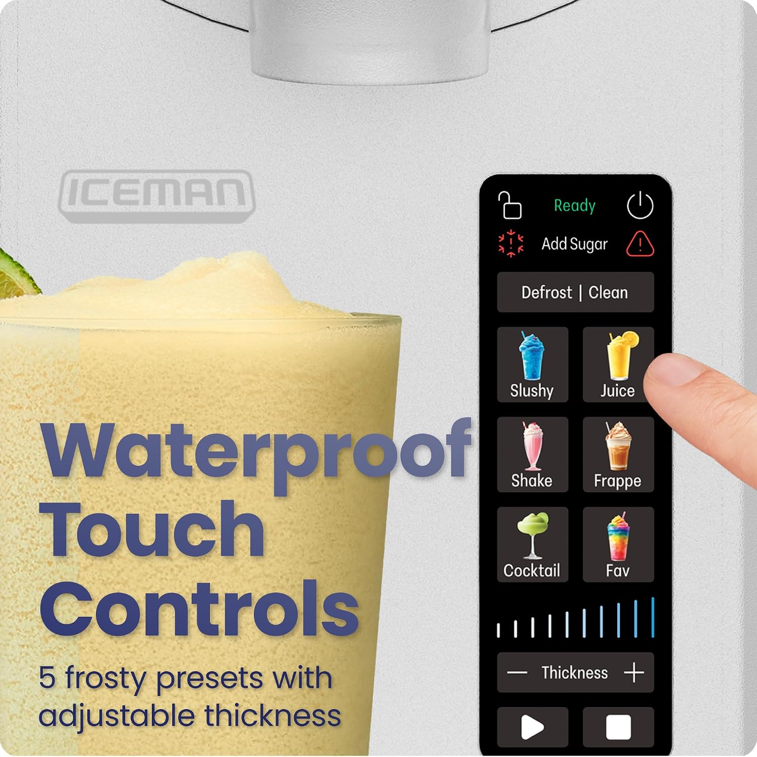 Thumbnail 3 de Iceman Slush-Ease MAX RJ62-20A-WHT-CA Slushie Machine with 5 Presets