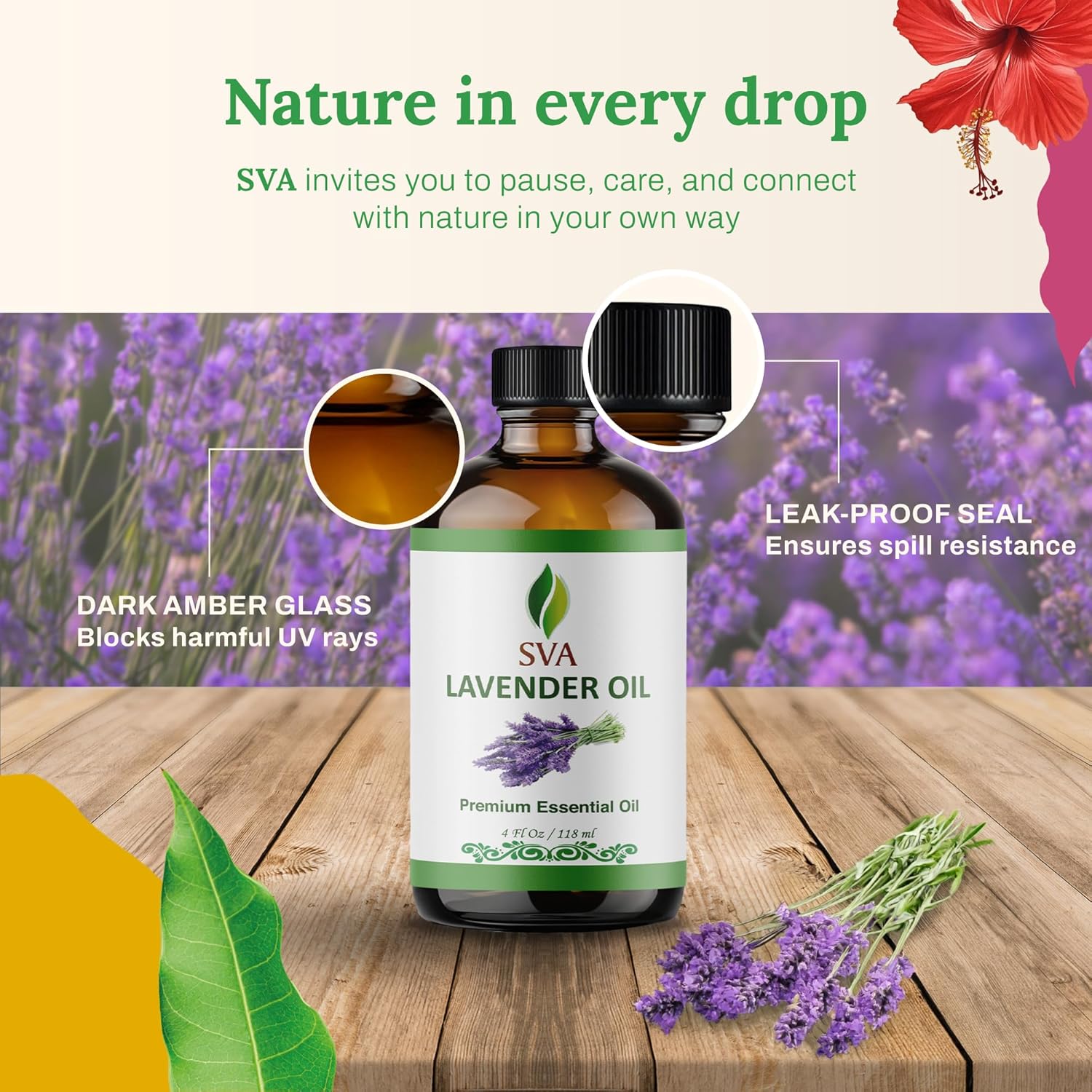 Thumbnail 6 de SVA Lavender Essential Oil (4 Fl Oz) – 100% Natural & Versatile for Diffuser, Skin, Hair, and DIY Crafts