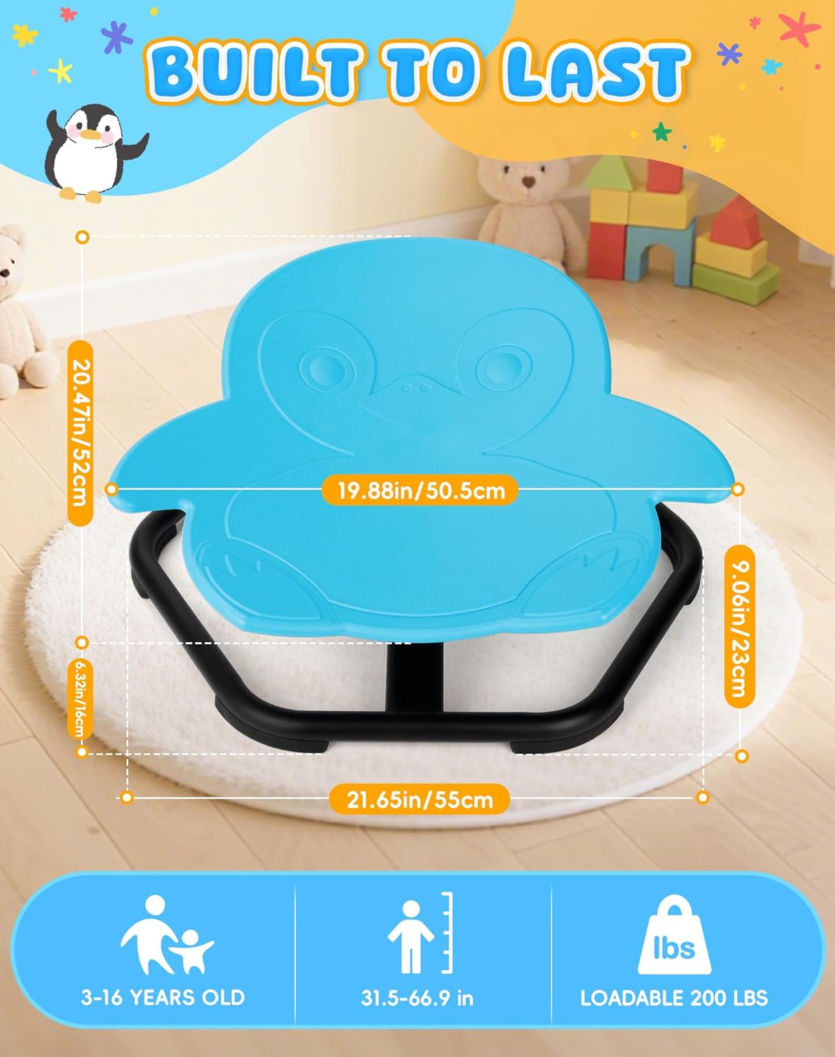 Thumbnail 1 de Dooeant Spinning Sensory Chair for Kids