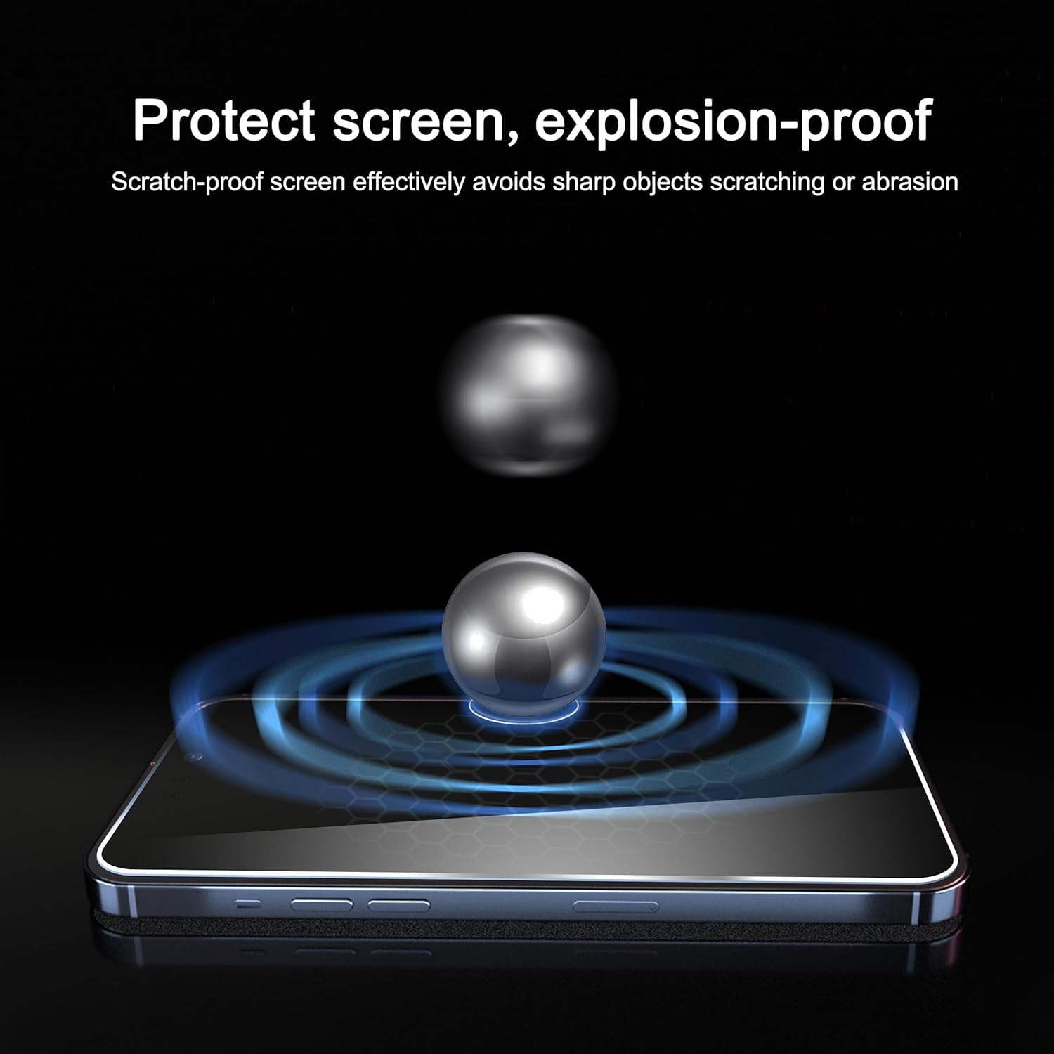 Detalle 2 de Ailun 3 Pack Screen Protector + Camera Lens Protector for iPhone 15 Pro (6.1") with Installation Frame