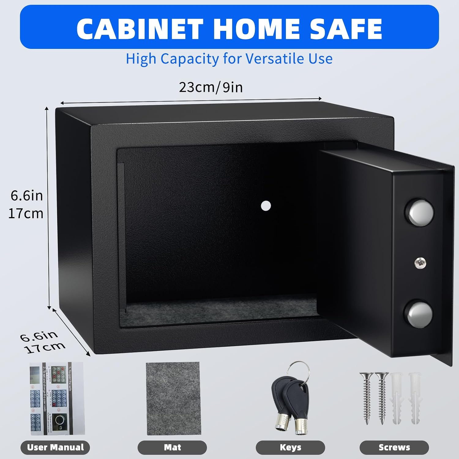 Thumbnail 4 de Digital Electronic Cash Money Safe Box 6.6L