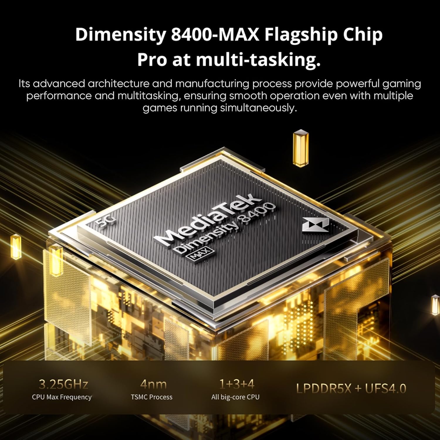 Detalle de realme GT 7T 5G — Smartphone 12+256GB avec caméra 50 MP IMX896, Dimensity 8400-MAX et batterie 7000 mAh