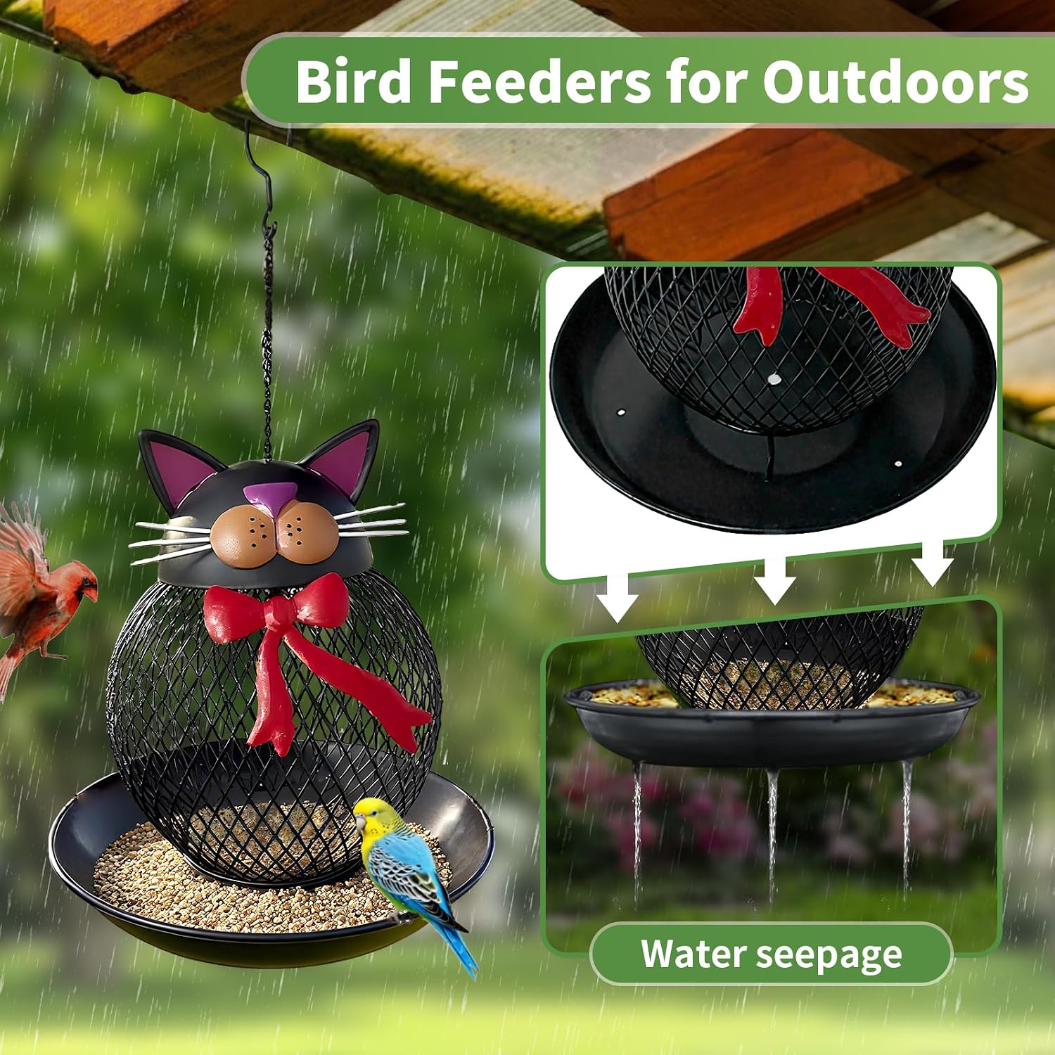 Thumbnail 2 de Bird Feeder Hanging for Outdoors