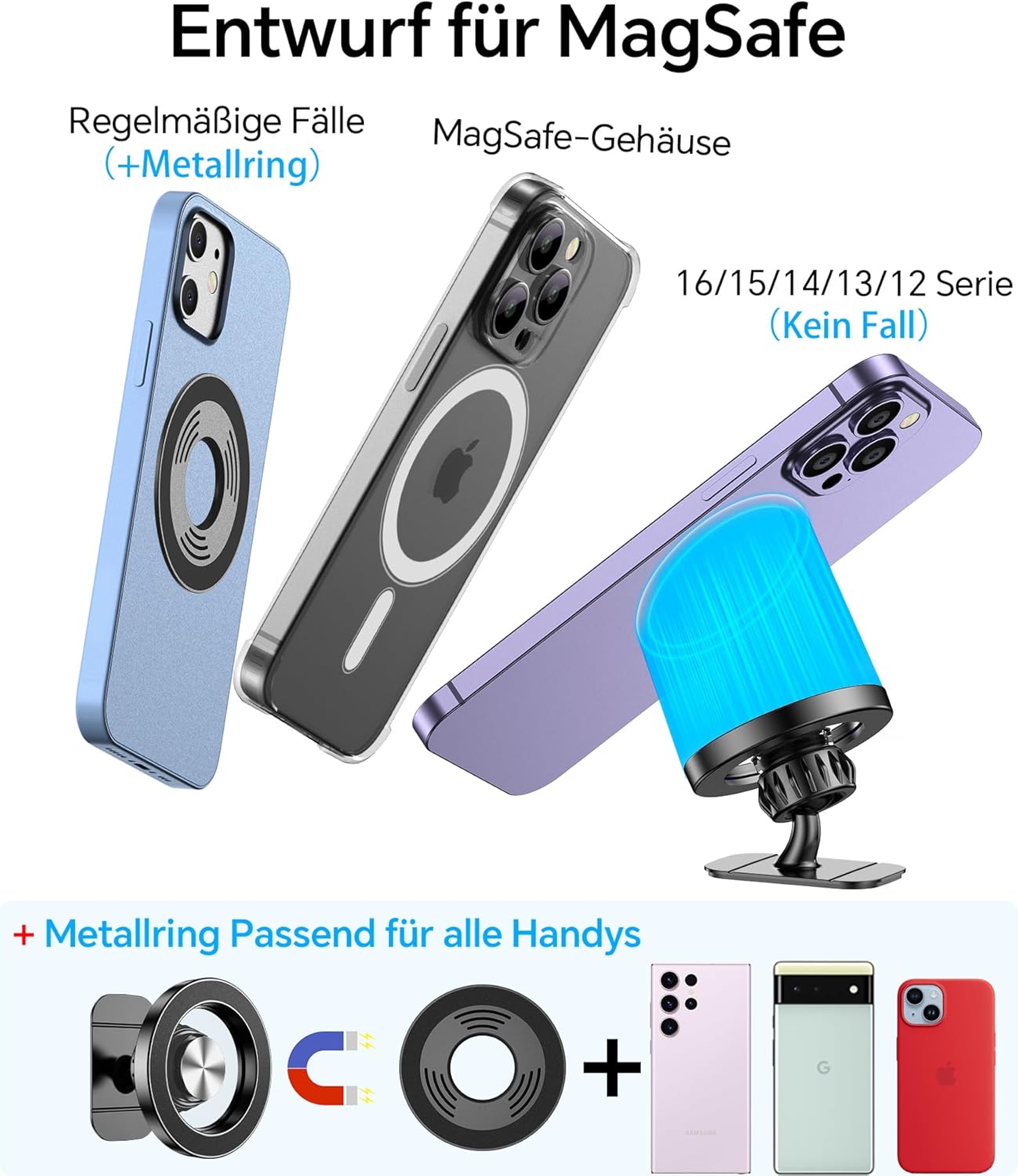 Thumbnail 5 de Coolpow Handyhalterung Auto 20x N55 Magnet, 360° drehbar