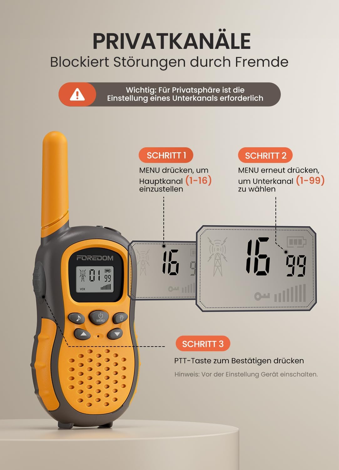 Thumbnail 5 de FOREDOM Wiederaufladbare Walkie Talkies 3–12 Jahre