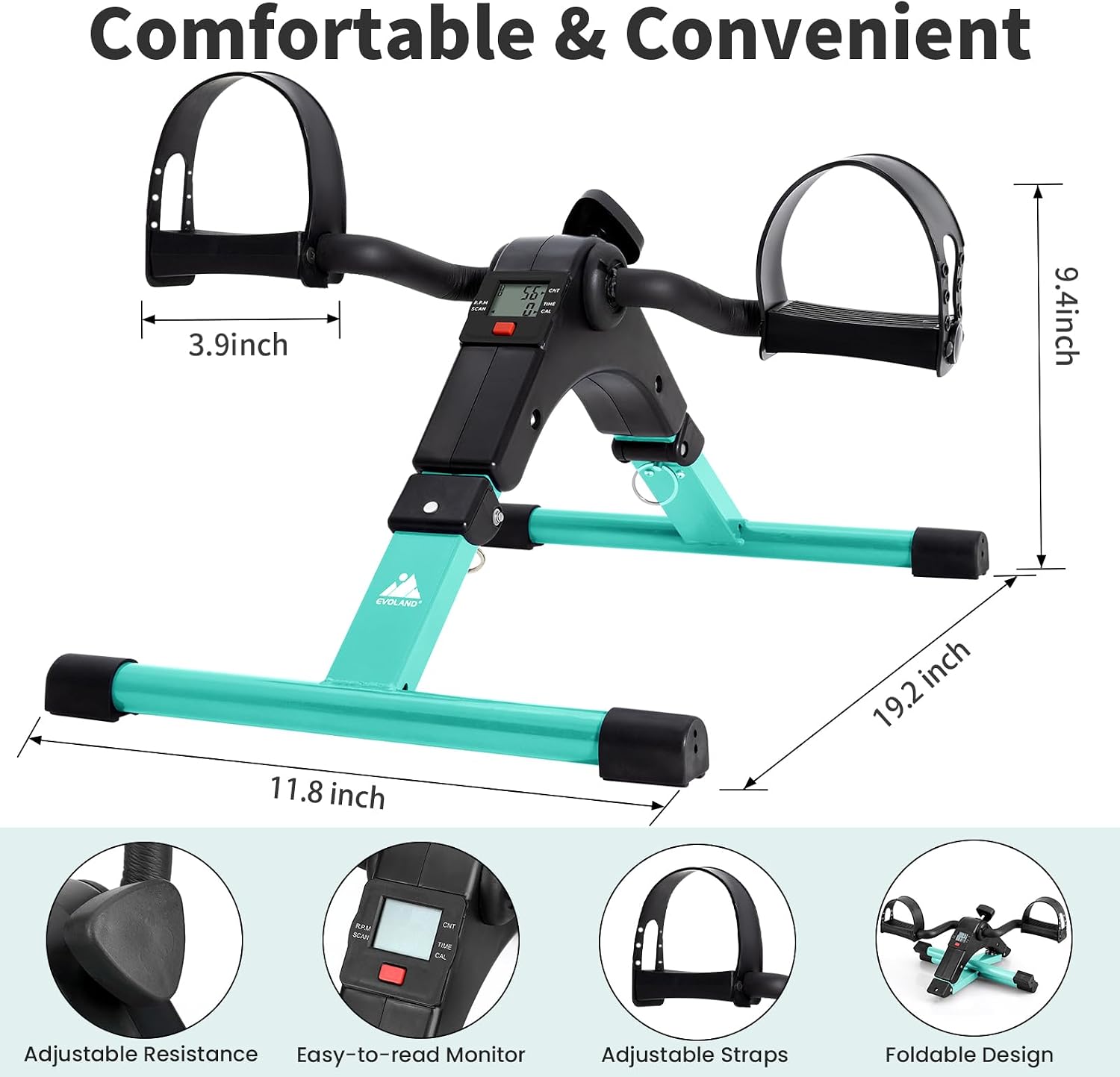 Thumbnail 1 de EVOLAND Pedal Exerciser Bike for Home