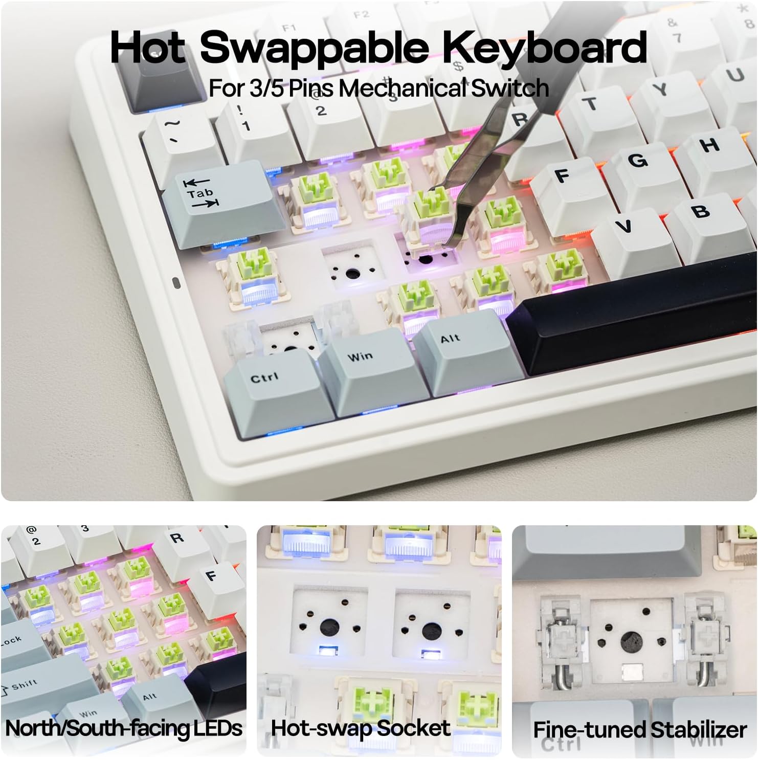 Thumbnail 4 de EPOMAKER F75 gasket mechanical keyboard ⌨