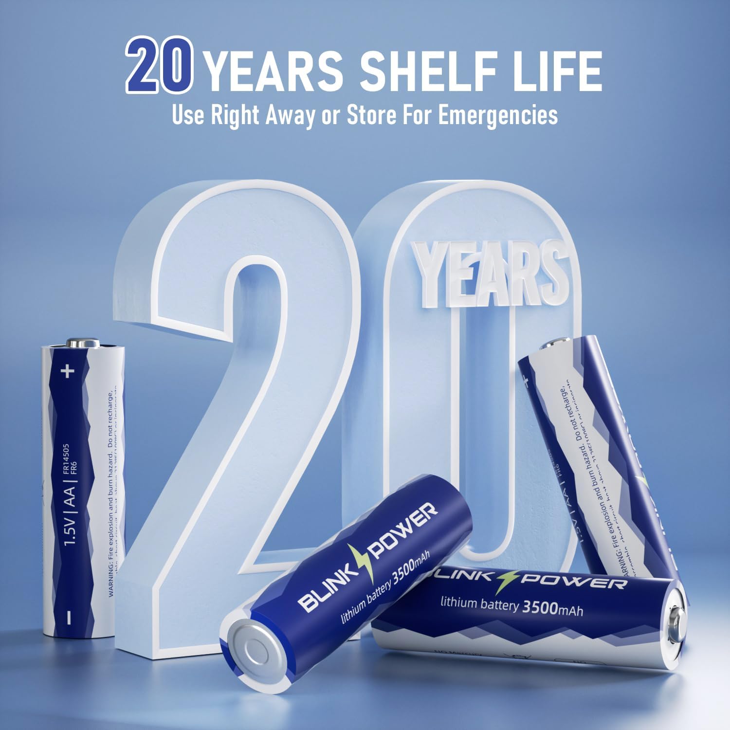 Detalle 2 de BlinksPower AA lithium batteries 8-pack