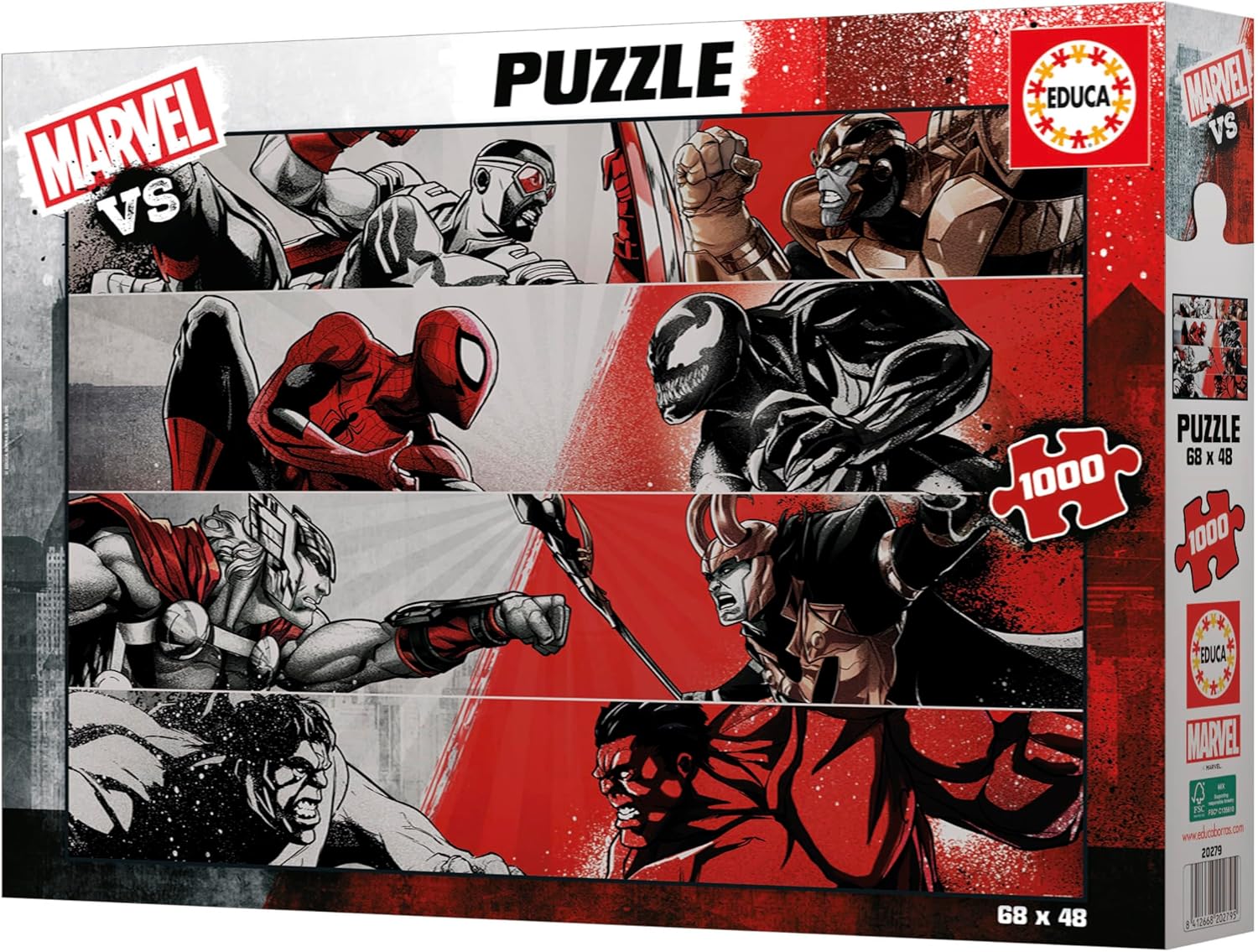 Thumbnail 2 de Puzzle Educa 1000 pièces pour adultes Marvel (68 x 48 cm) – dès 14 ans