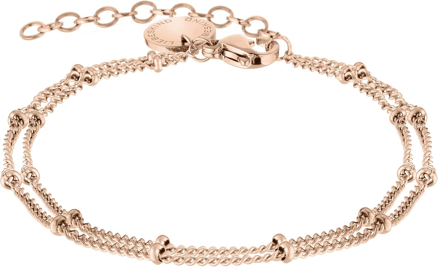 Thumbnail 5 de LIEBESKIND BERLIN doppelreihiges Armband aus poliertem Edelstahl (17+3 cm)