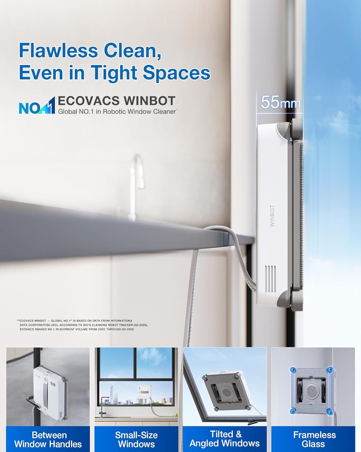 Detalle de ECOVACS Window Cleaning Robot WINBOT MINI2