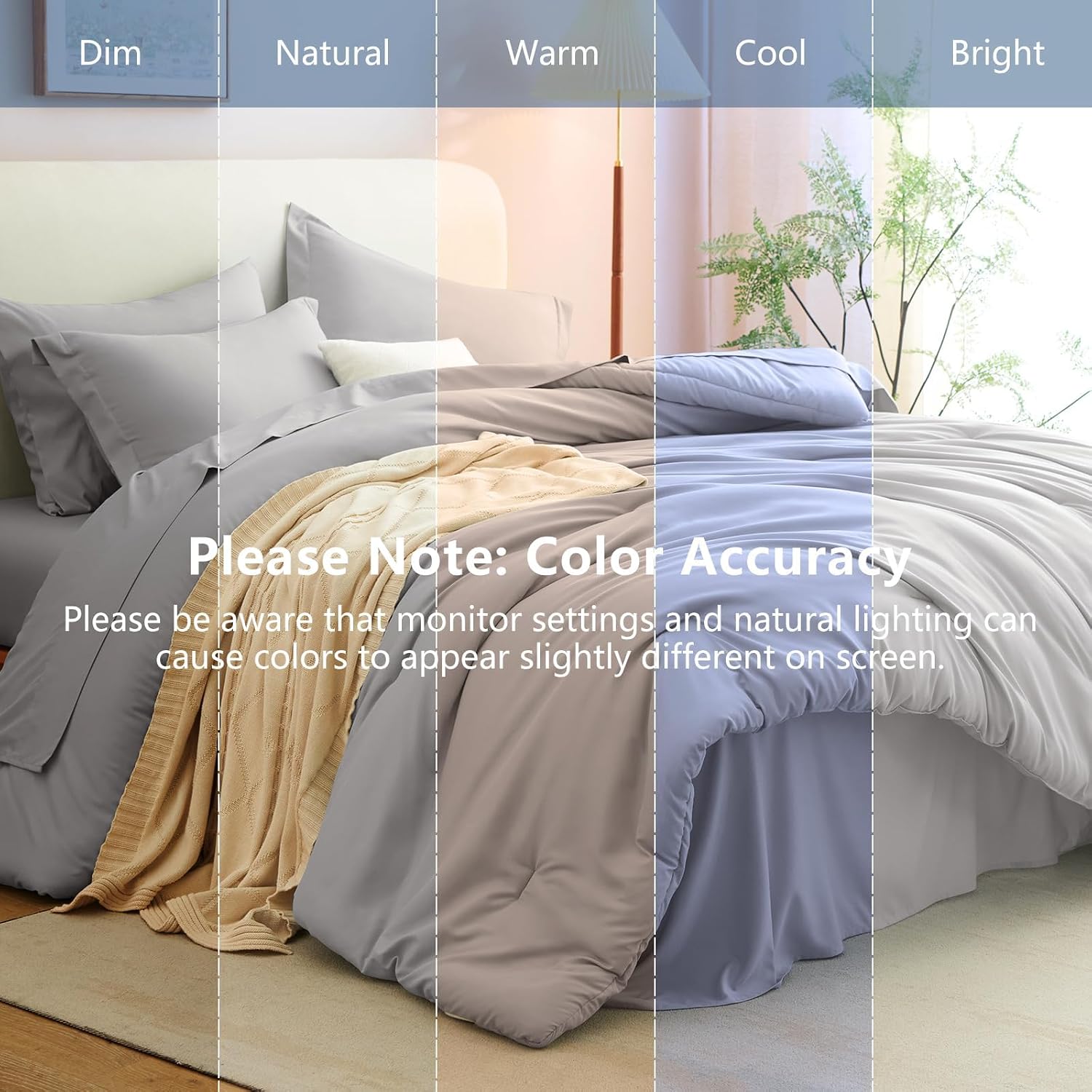 Thumbnail 6 de CozyLux Comforter Set, French Grey