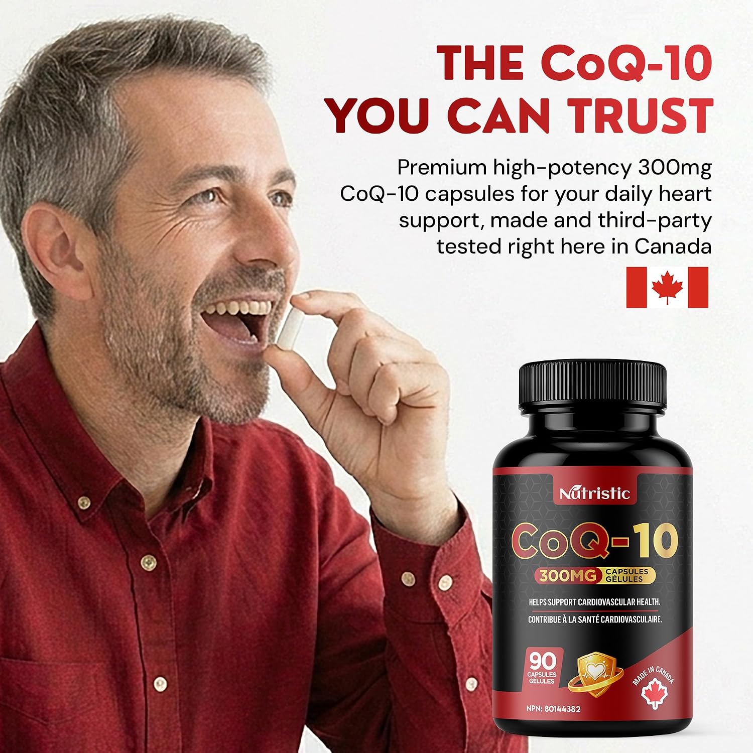 Detalle 1 de Nutristic CoQ-10 300 mg Capsules, 90 Vegetarian Capsules