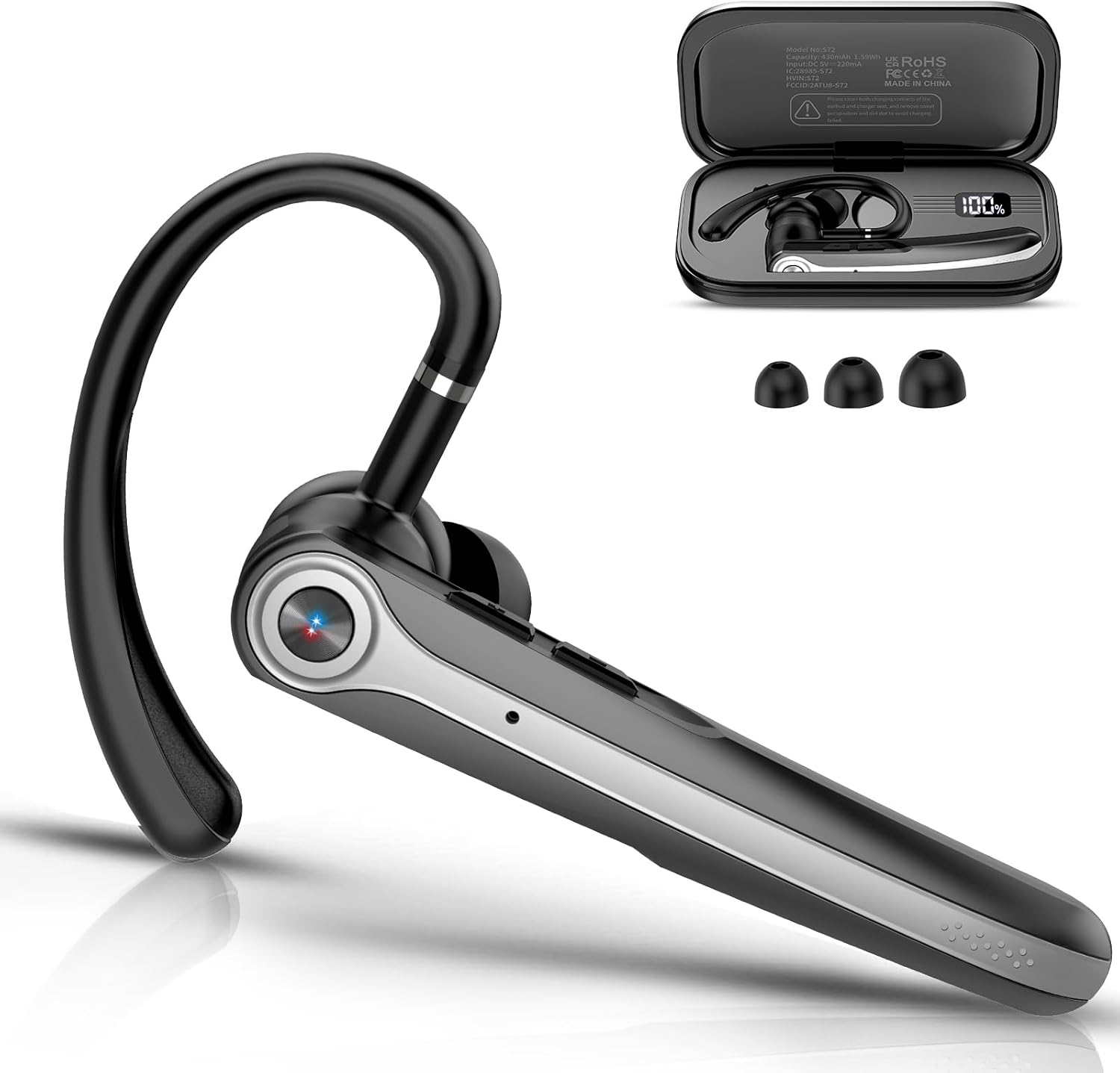 Bluetooth Headset V5.4 mit 25h Sprechzeit