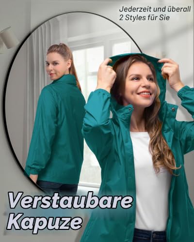 Thumbnail 1 de 33,000ft Damen Regenjacke – wasserdicht, faltbar und atmungsaktiv