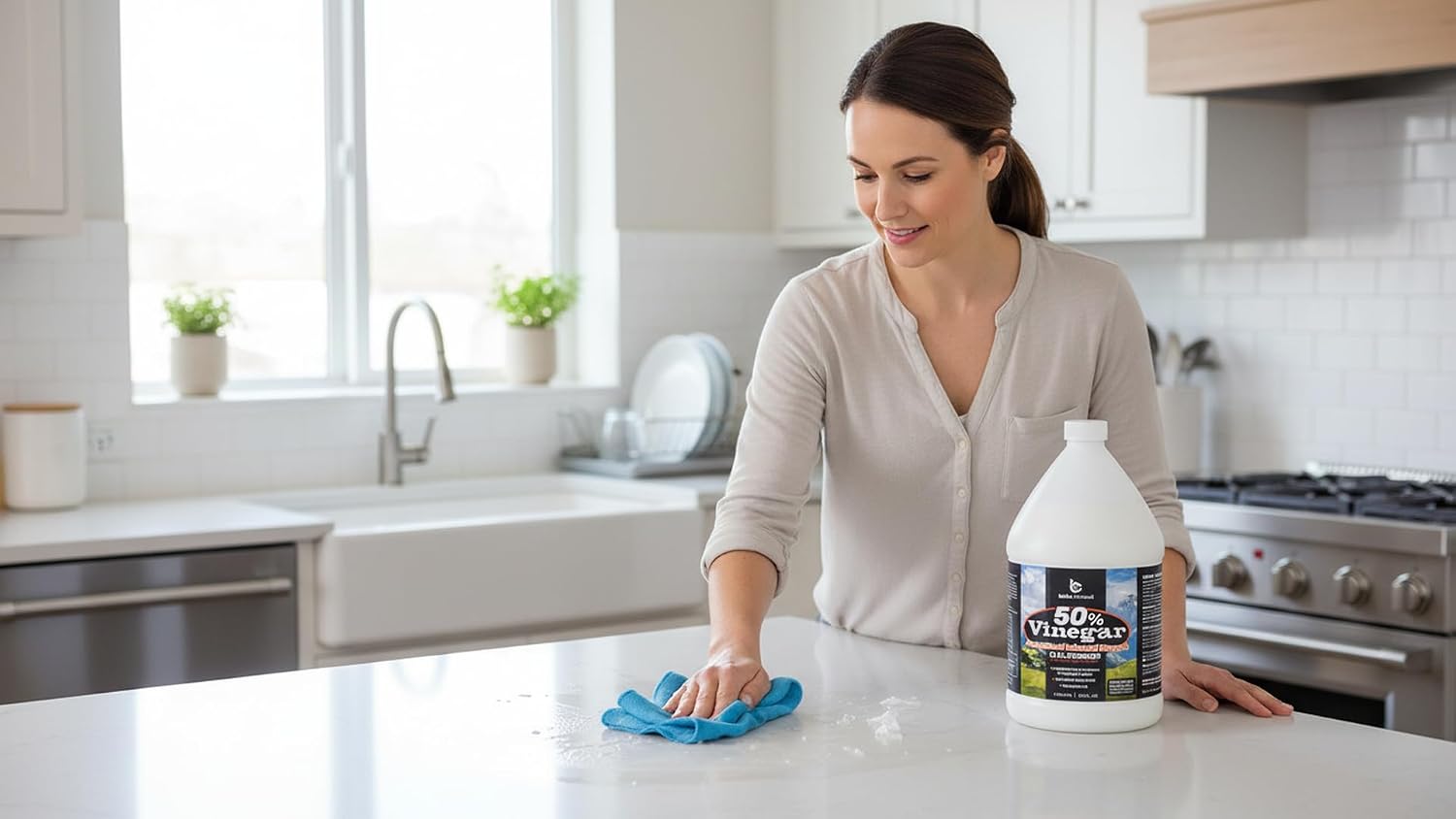 Detalle de Belle Chemical Concentrated Vinegar Cleaner for Indoor & Outdoor Use, 128 fl oz