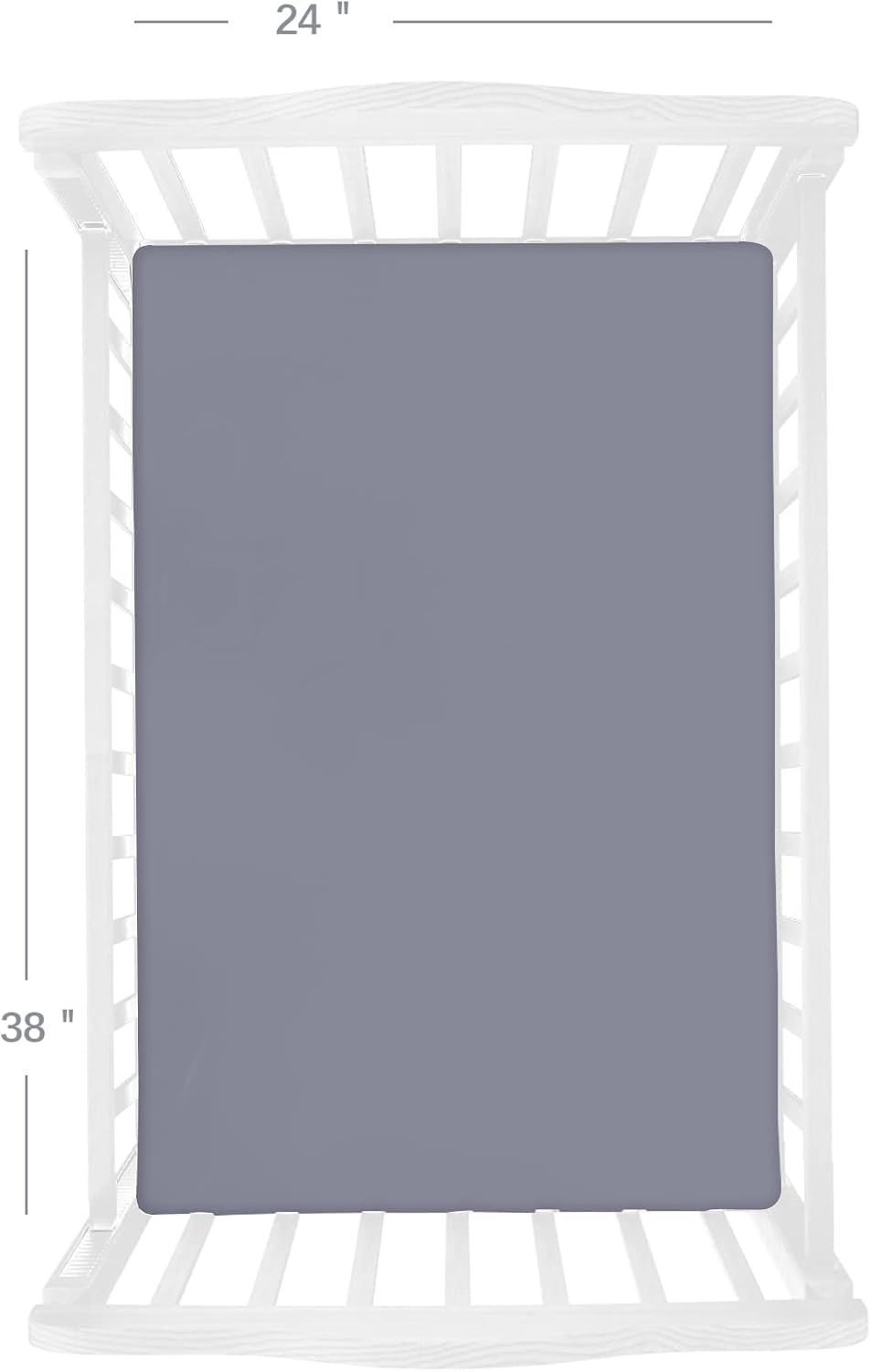 Detalle de Biloban 4-Pack Fitted Mini Crib Sheets, Soft Microfiber in Gray, Navy & White