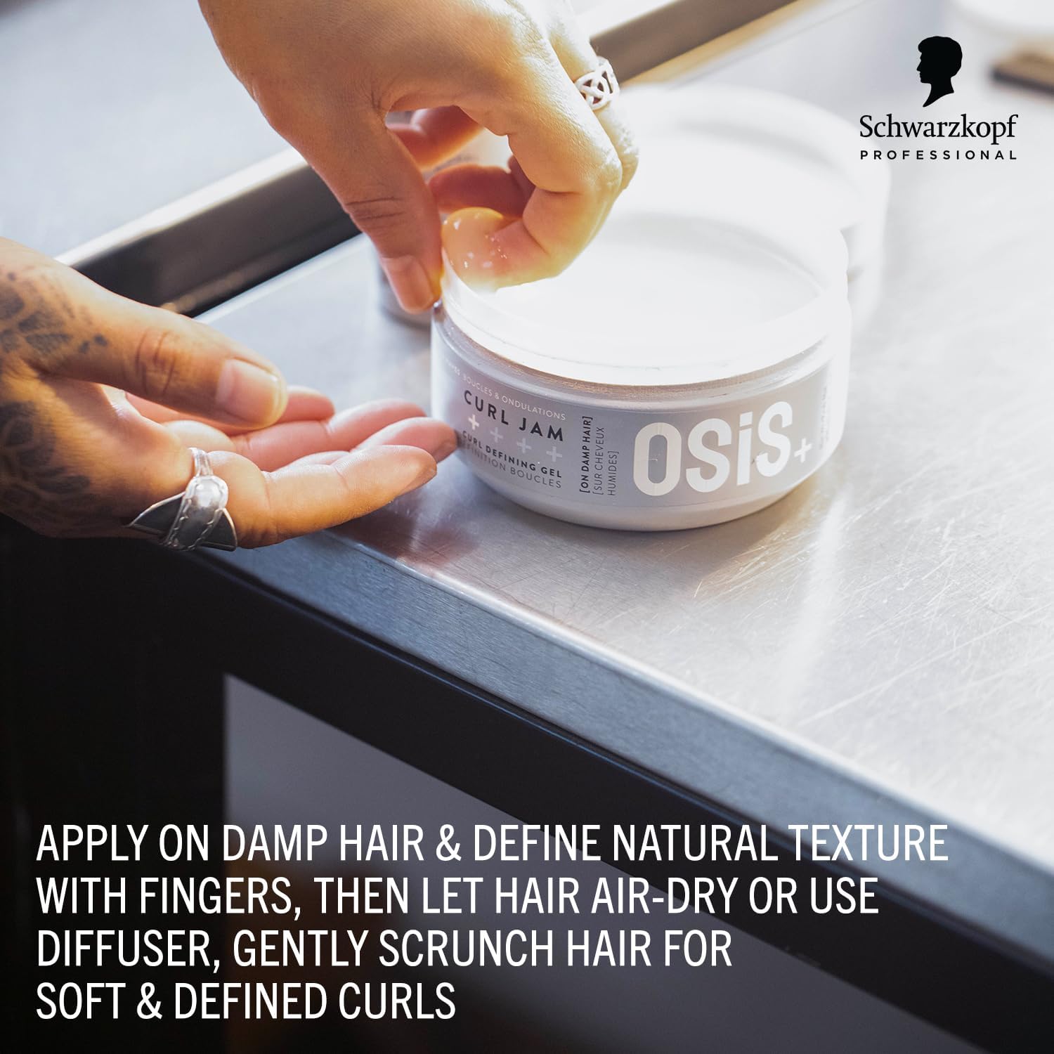 Thumbnail 2 de Schwarzkopf Professional OSiS Curl Jam Gel for Natural Curls & Coils (300 ml) – light hold anti-humidity