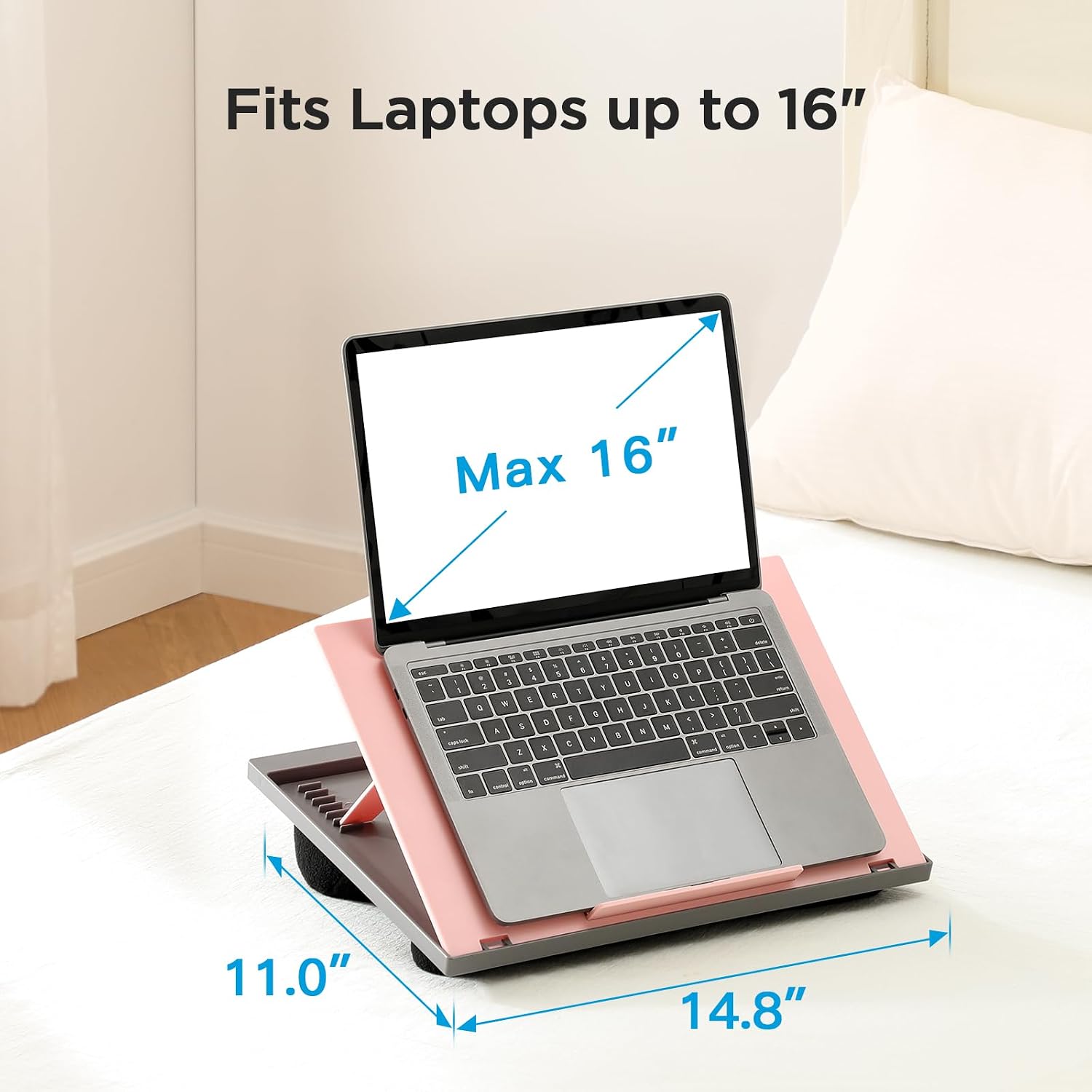 Thumbnail 3 de HUANUO HNLD2P Lap Desk, 8 Adjustable Angles, Pink, Fits Up to 15.6-Inch Laptops