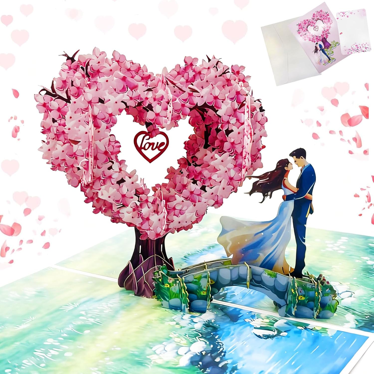 Thumbnail 6 de Pop Up Karte Liebesbaum 3D Valentinstagskarte 💌