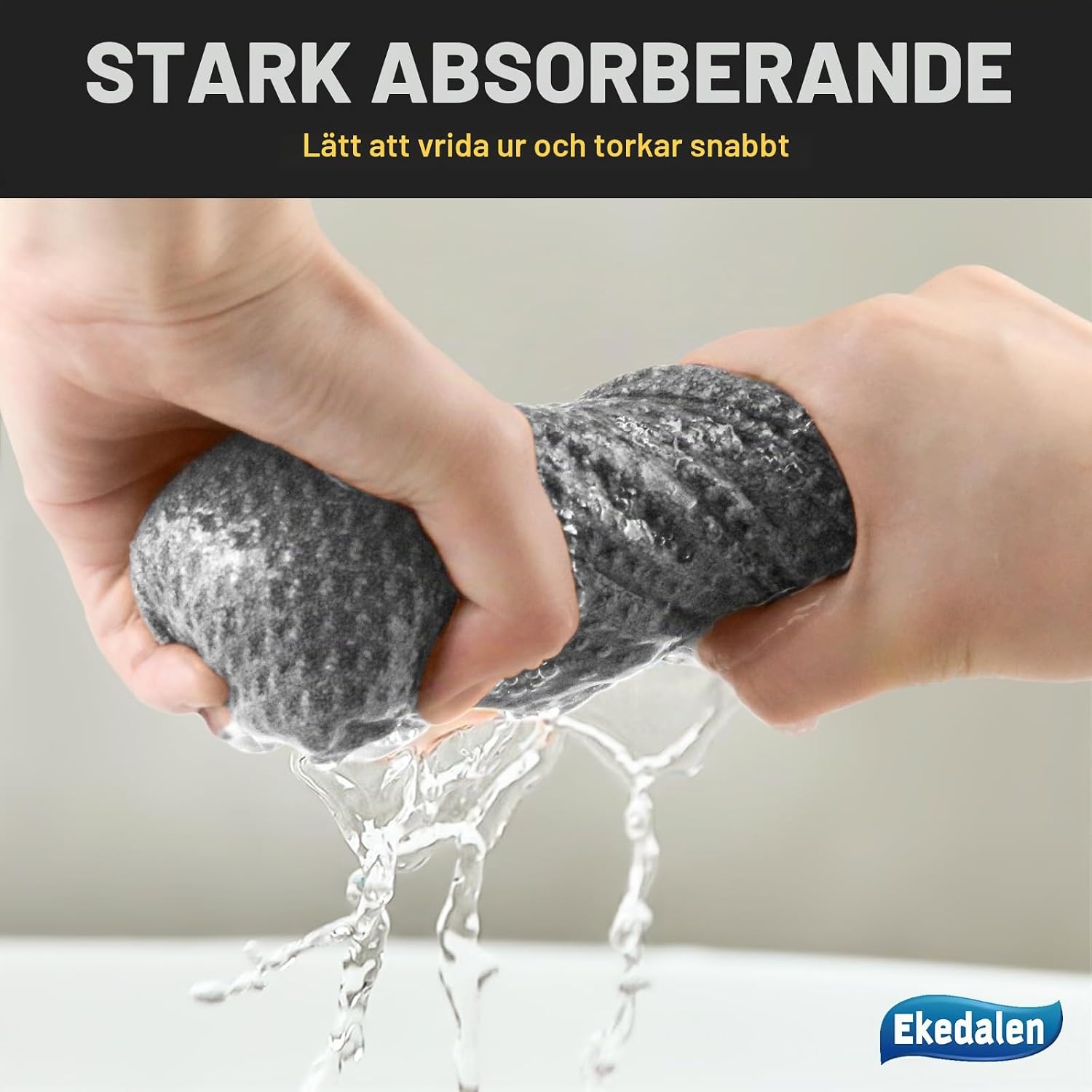 Detalle de Ekedalen våffelmönstrade mikrofiberdukar, 6-pack, 400 GSM, 30 × 30 cm
