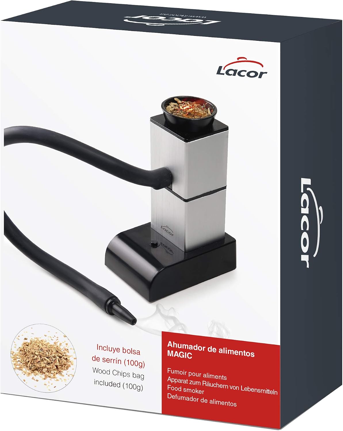 Detalle de Lacor 69221 Magic Food Smoker rookpistool van roestvrij staal