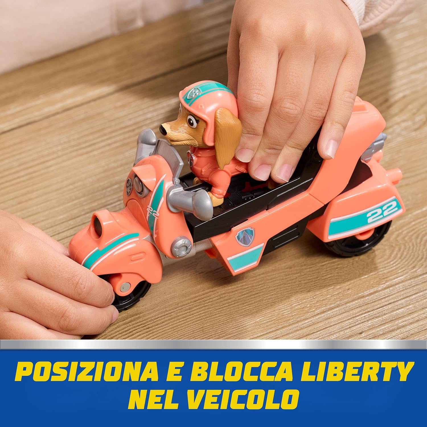 Detalle 2 de Paw Patrol: Motocicletta di Salvataggio di Liberty – veicolo giocattolo con figura da collezione per bambini dai 3+ anni