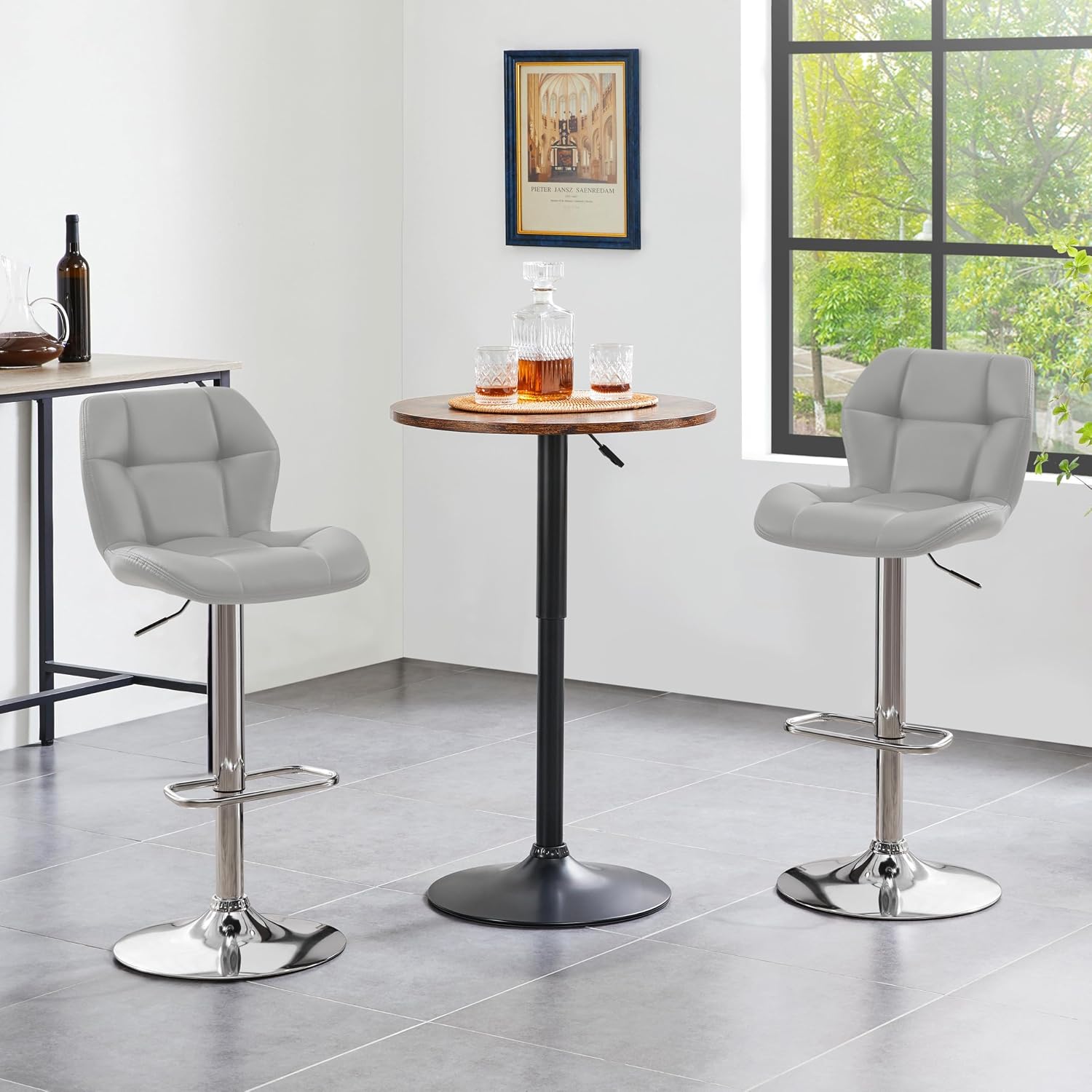Detalle 2 de Yaheetech Taburete de Bar Ajustable 89–111 cm