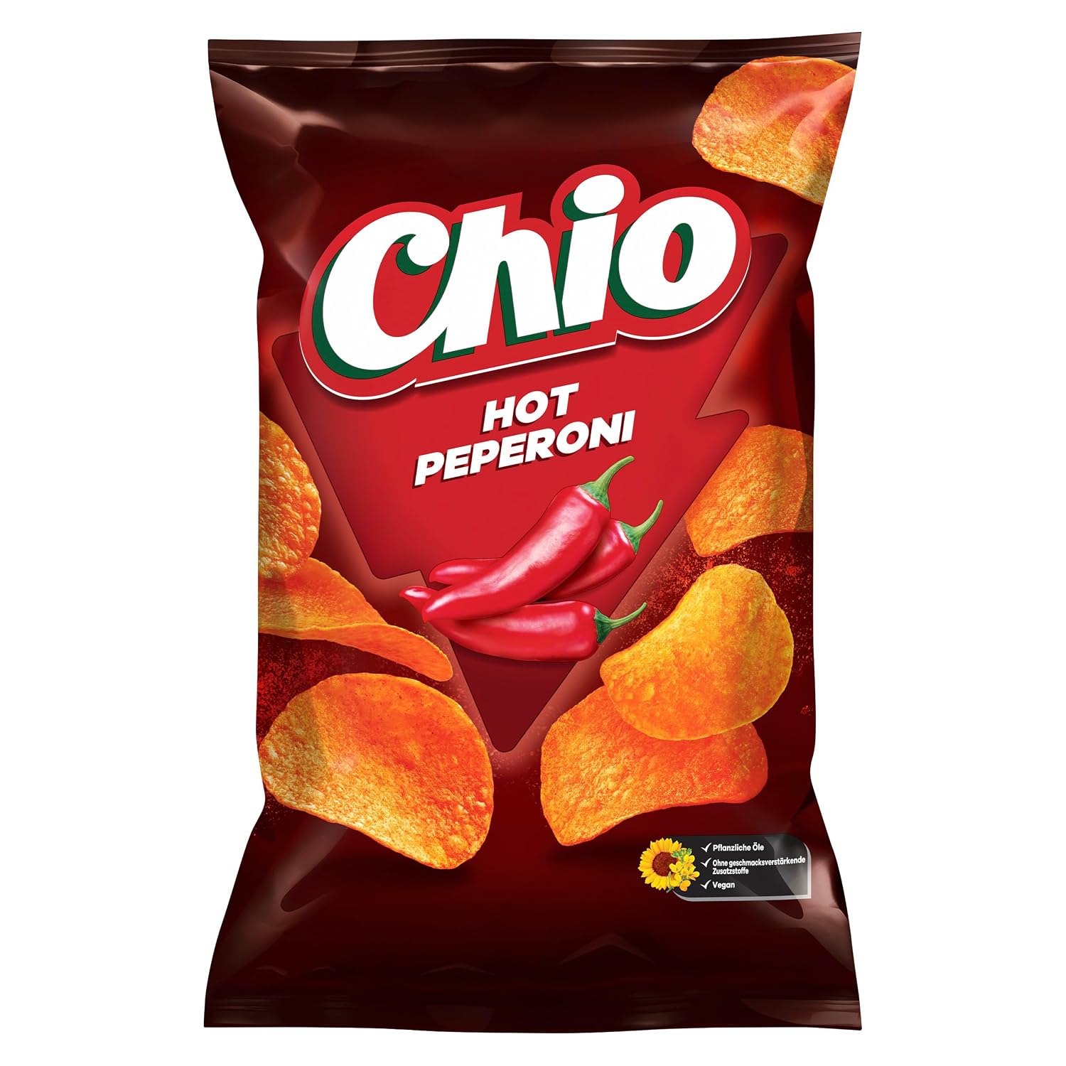 Detalle 2 de Chio Chips Red Paprika – 10x150 g, knusprig-würzige Kartoffelchips aus Sonnenblumenöl