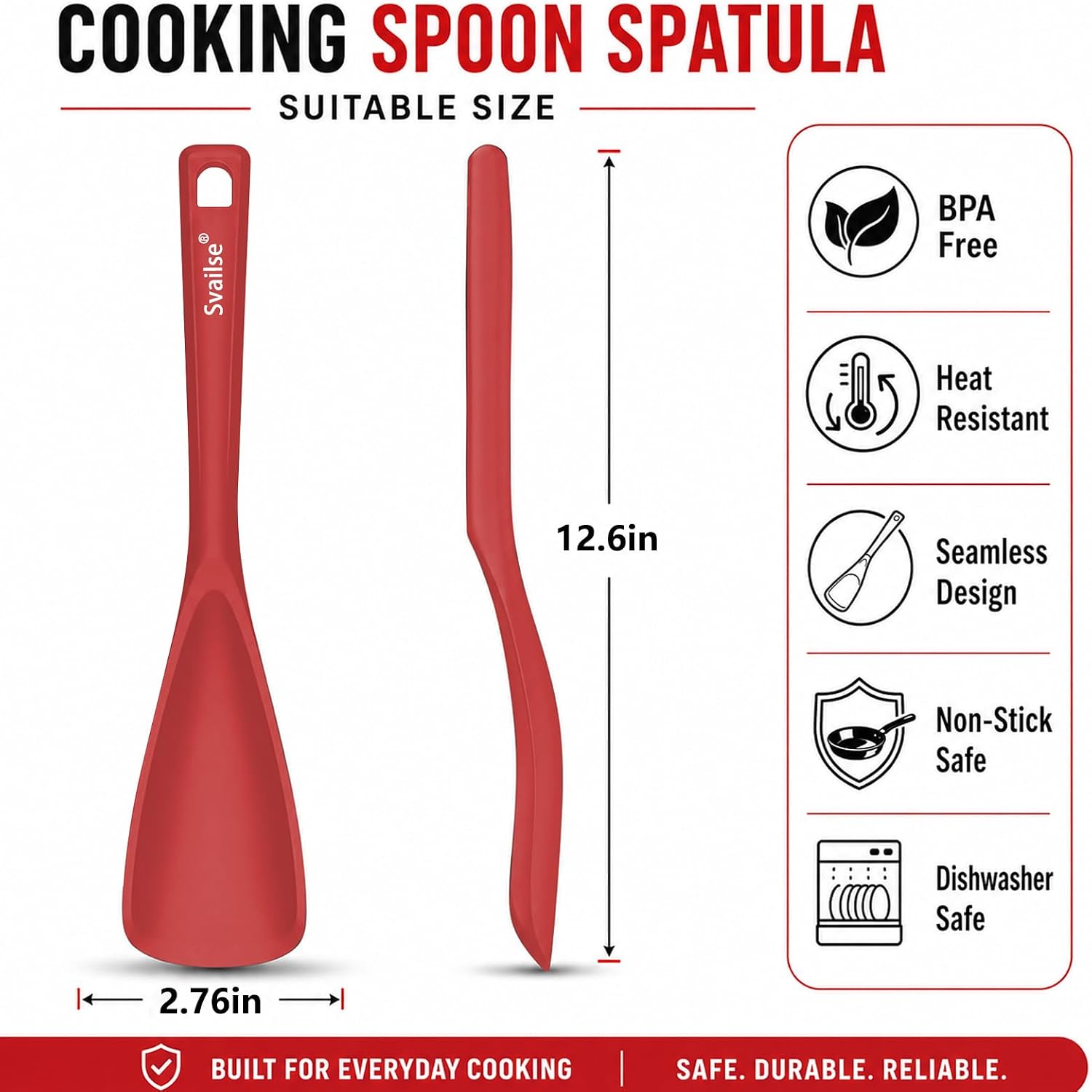 Detalle 2 de Svailse Silicone Spatula Spoon 12.6-Inch