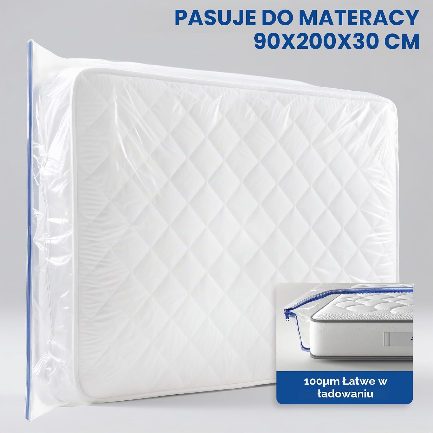 Detalle 2 de Aonext C-0171-01 – 2 pokrowce na materac 90 × 200 × 30 cm z zamkiem