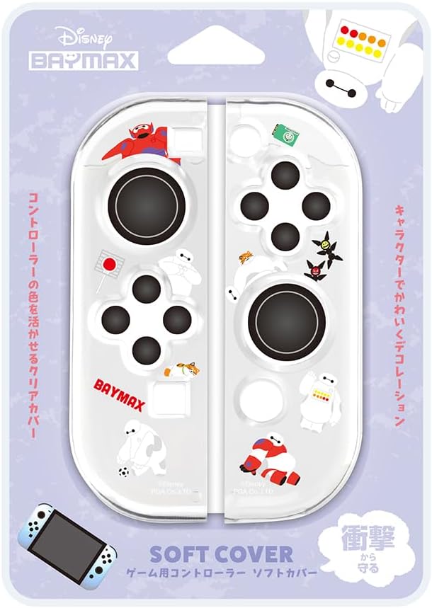 Detalle de Premium Style PG-DJC04BAY ベイマックス ディズニー Switch用コントローラーカバー 透明TPU素材