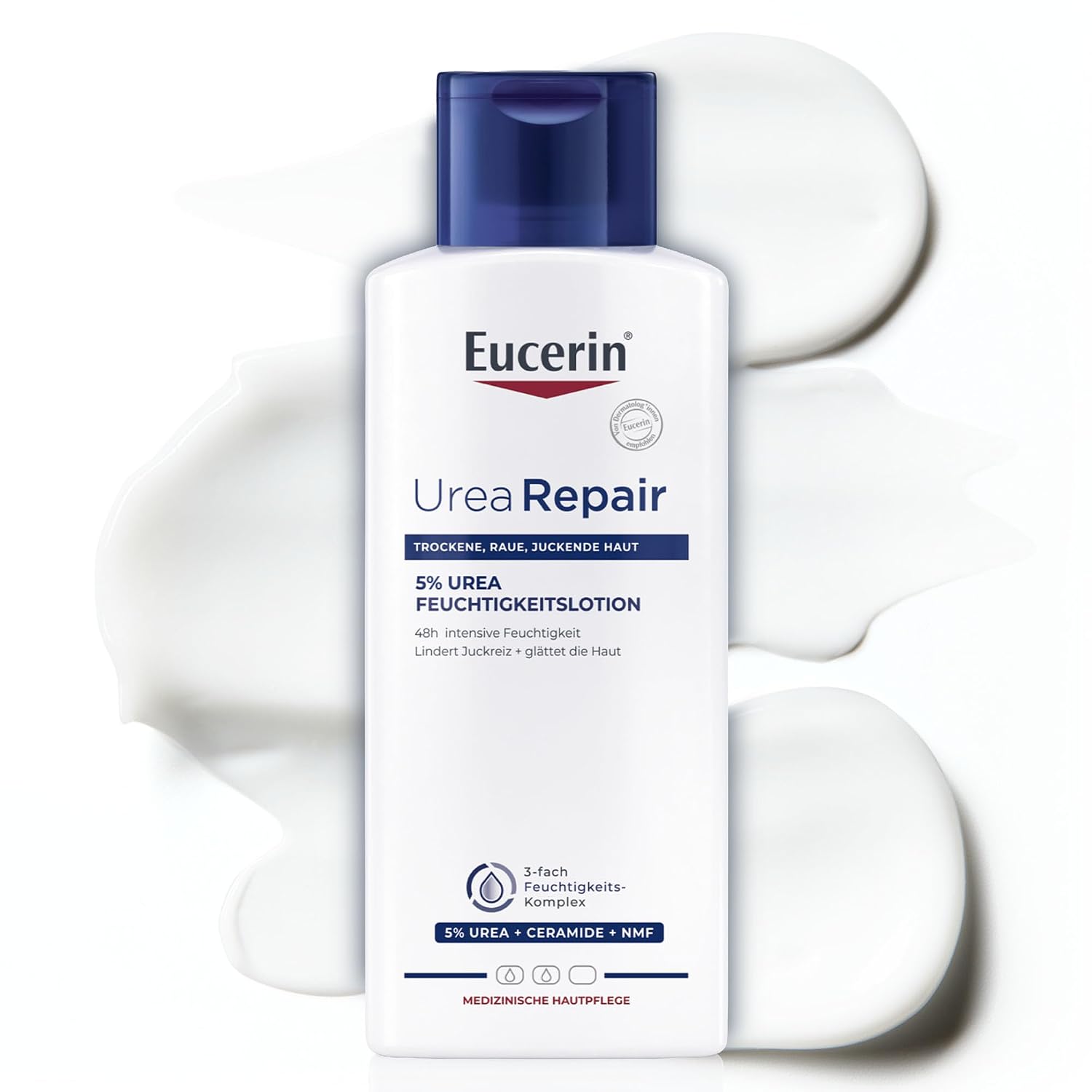 Detalle de Eucerin UreaRepair 5% Urea Feuchtigkeitslotion – 250 ml für trockene Haut