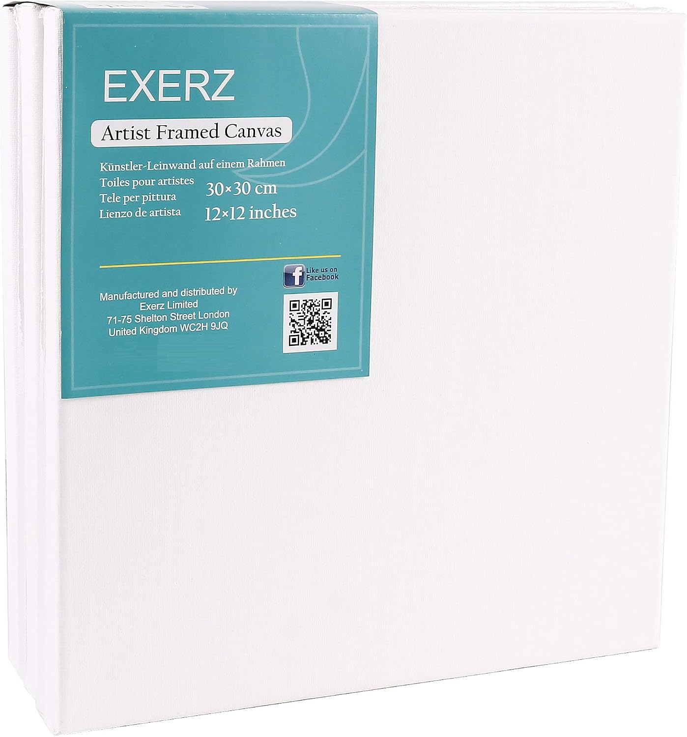 EXERZ Keilrahmen Leinwand 30x30 cm 5er Set