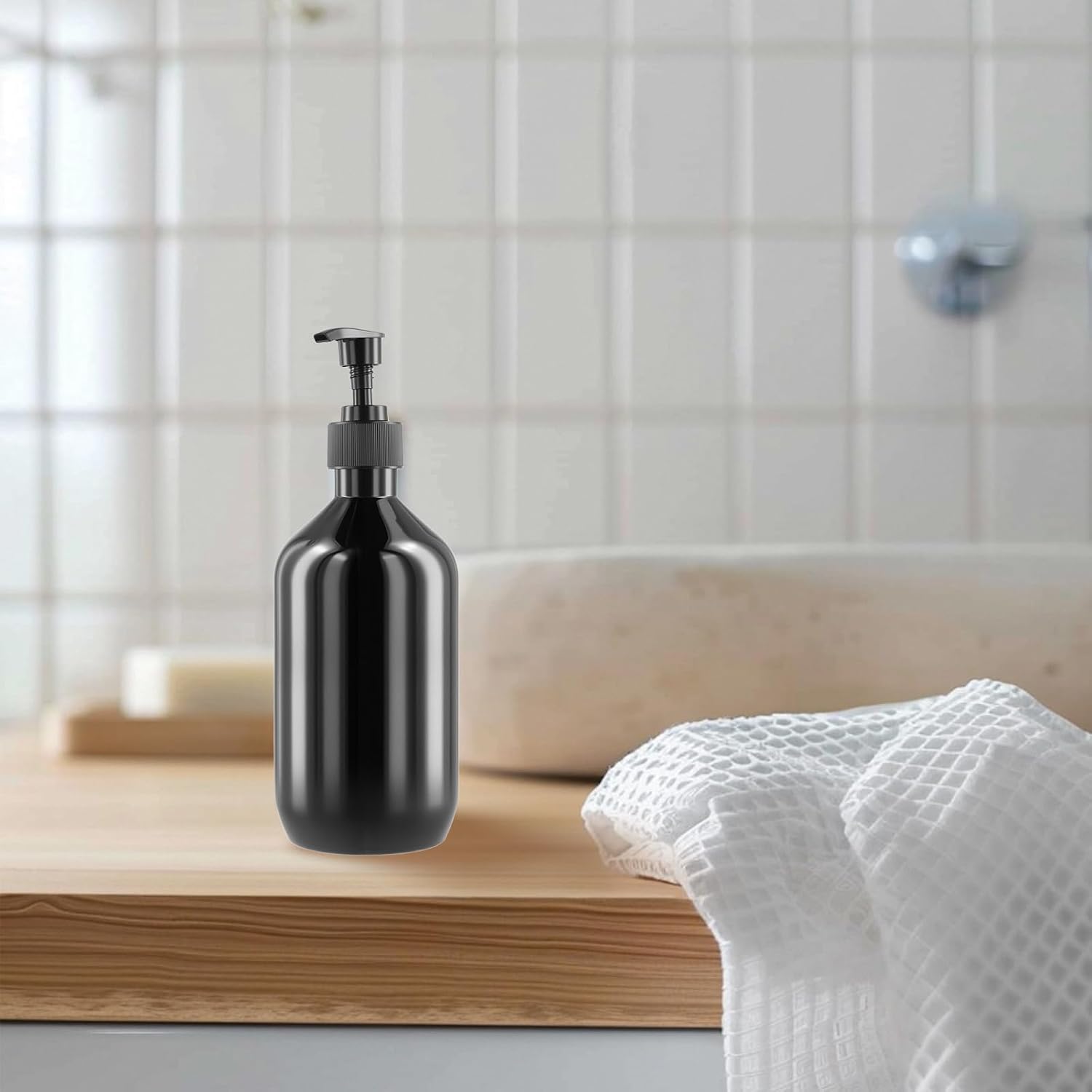 Thumbnail 4 de JIEHIN 8x 500 ml Flaschen Shampoo Schwarz