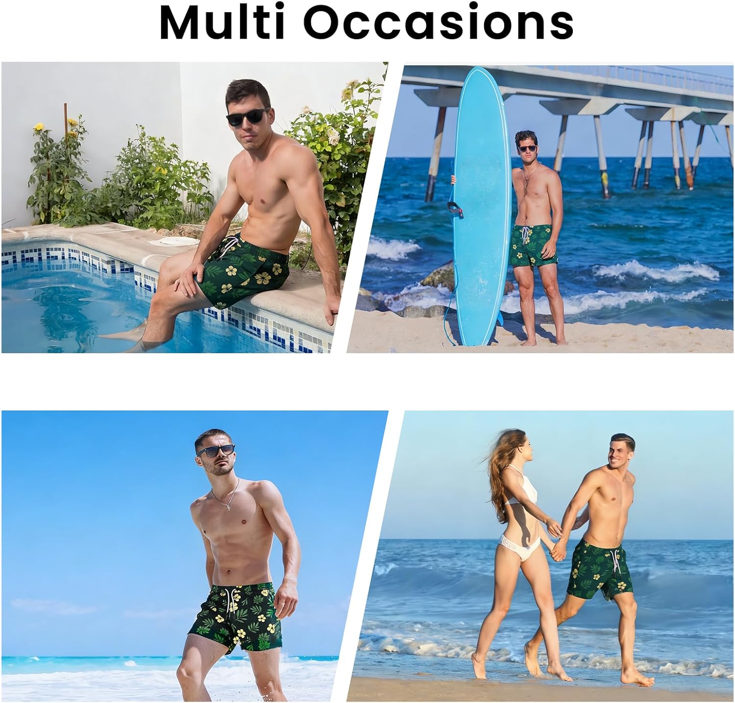 Thumbnail 5 de KIVONERA 5-inch Men's Swim Shorts & Trunks with Compression Liner