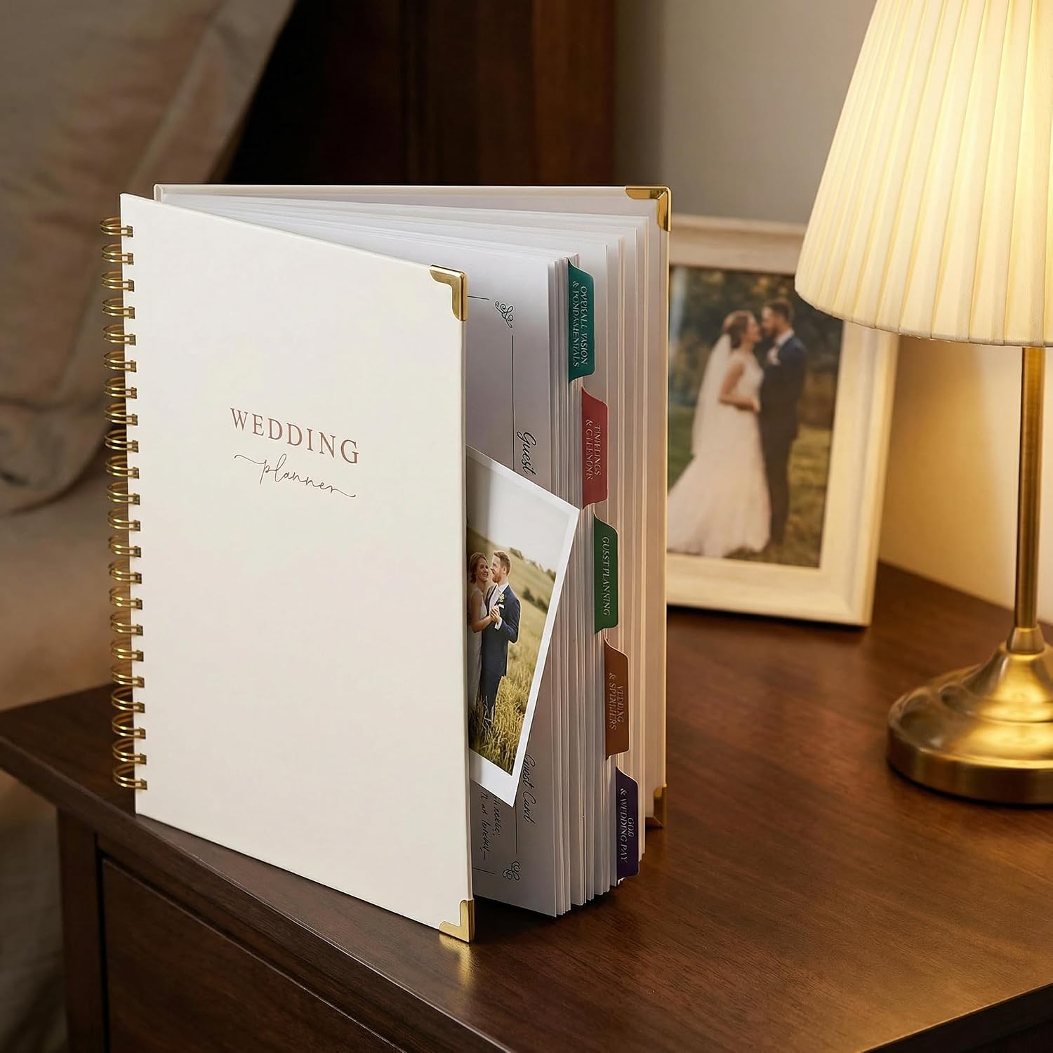 Thumbnail 5 de Wedding Planner: 5-Section Hardcover Bride’s Organizer, 9" x 11.9", Beige
