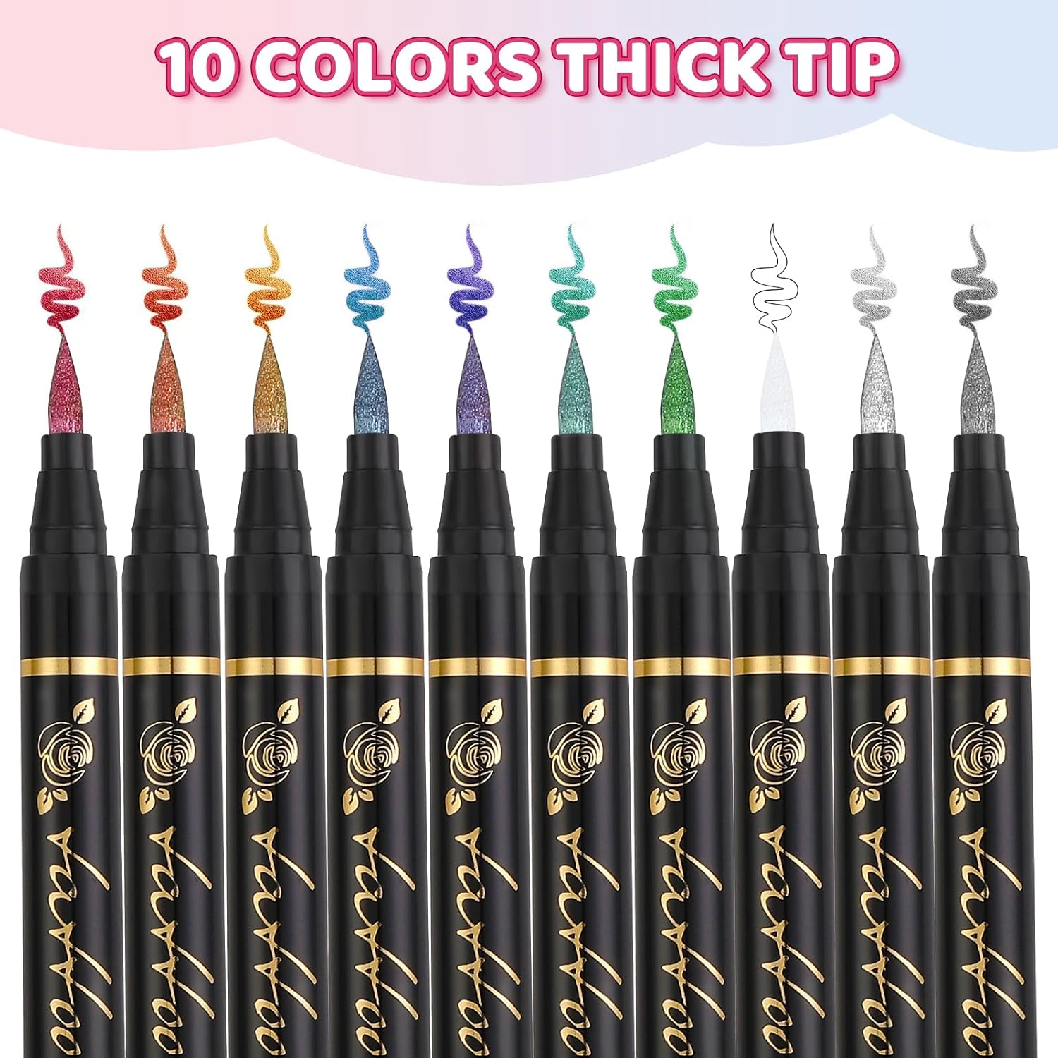 Detalle 2 de Tattoo Stifte Kinder – Glitzer 10er Set