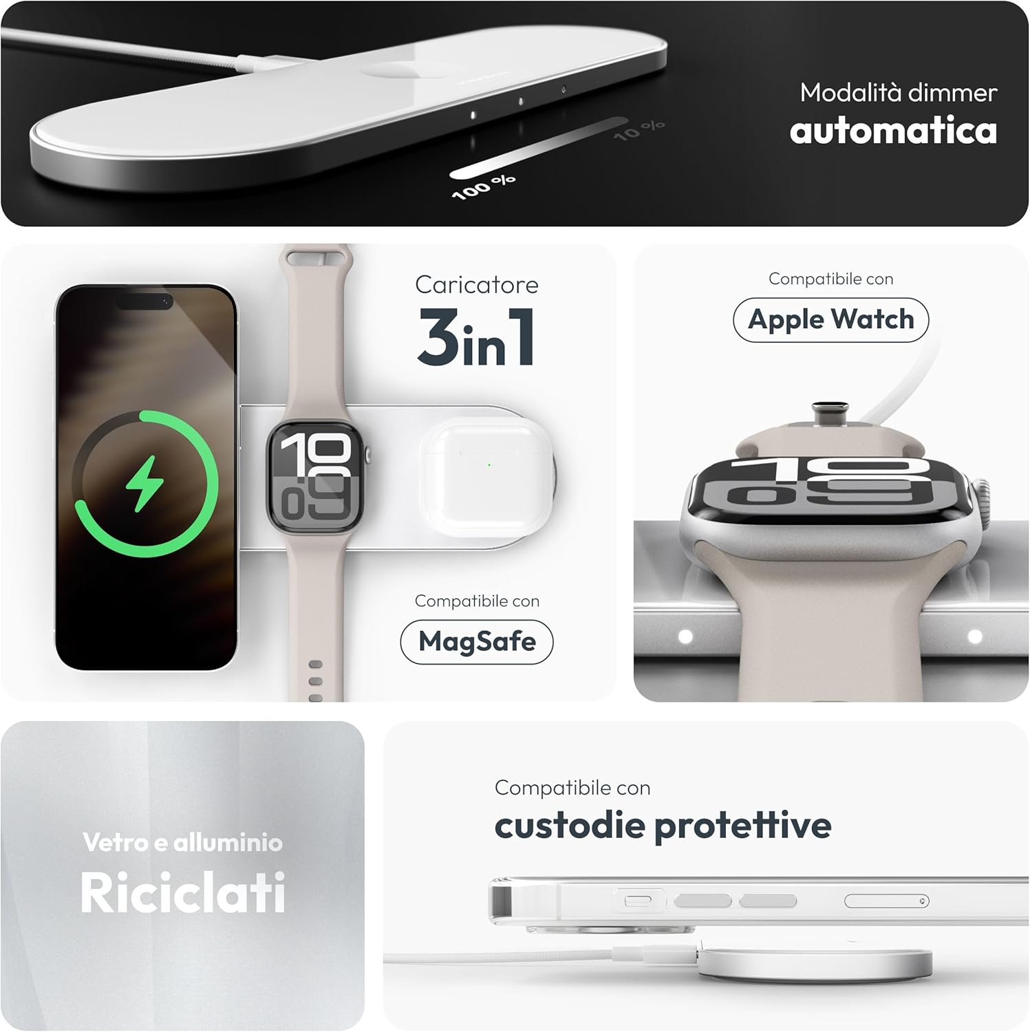 Thumbnail 3 de Vonmählen Aura Home: Stazione di Ricarica Wireless 3-in-1 con MagSafe per iPhone, Apple Watch e AirPods