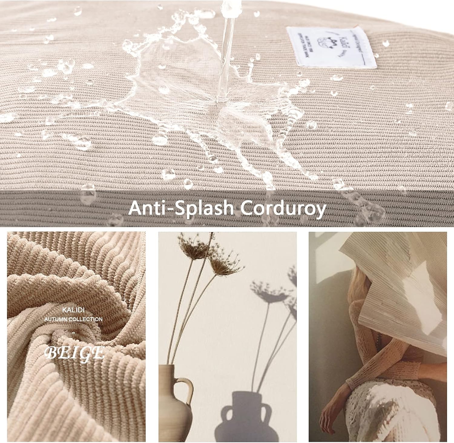 Detalle 2 de KALIDI Handtasche Canvas Shopper 15x6x16 Zoll