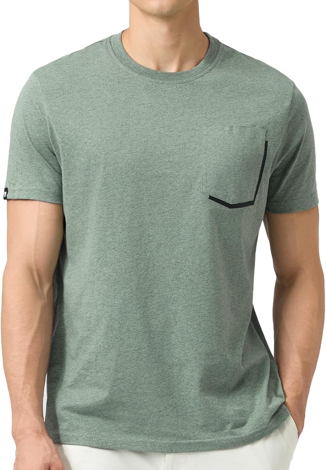 Detalle de Mega Tshop Men's Pocket T-Shirt Cotton-Polyester Blend