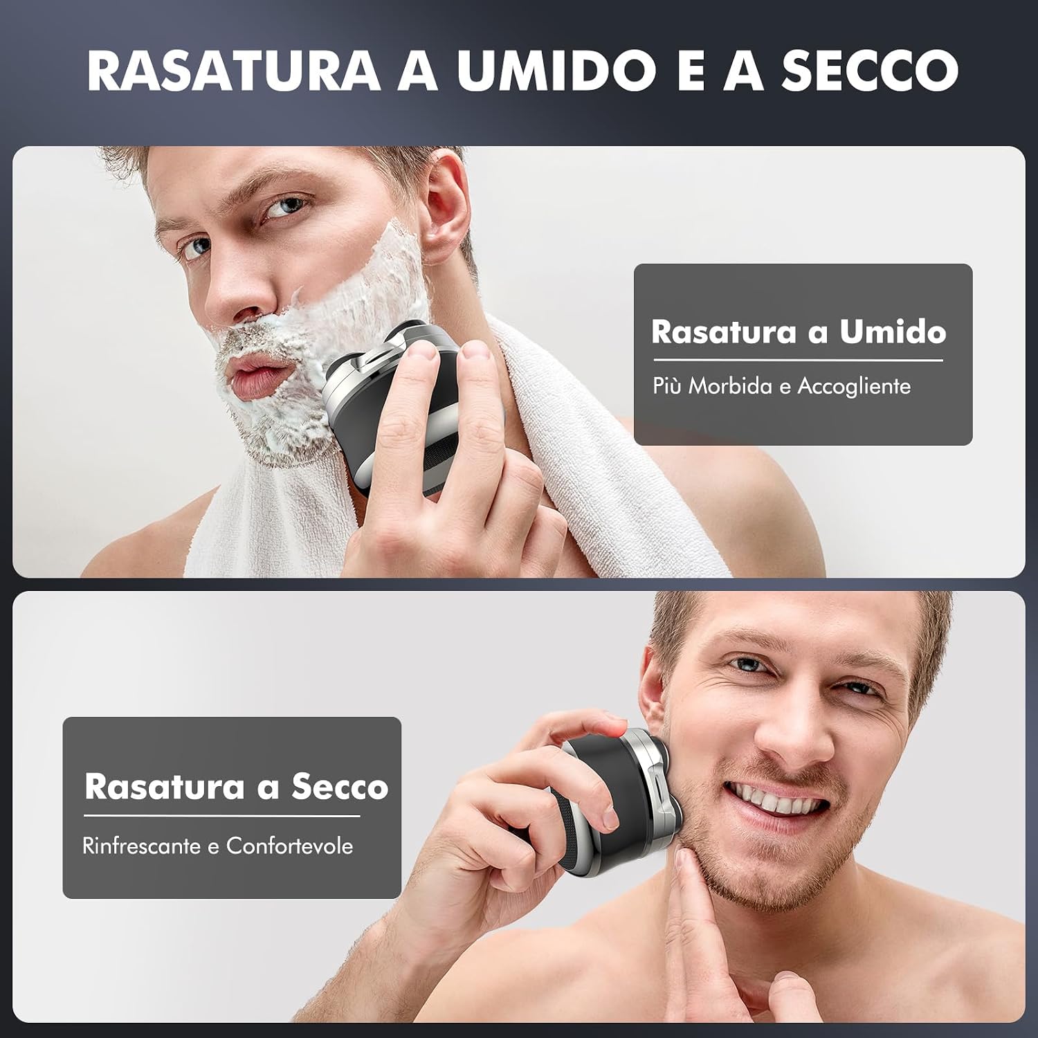Thumbnail 6 de ETROBOT Rasoio Testa Calva 5D USB Wet & Dry