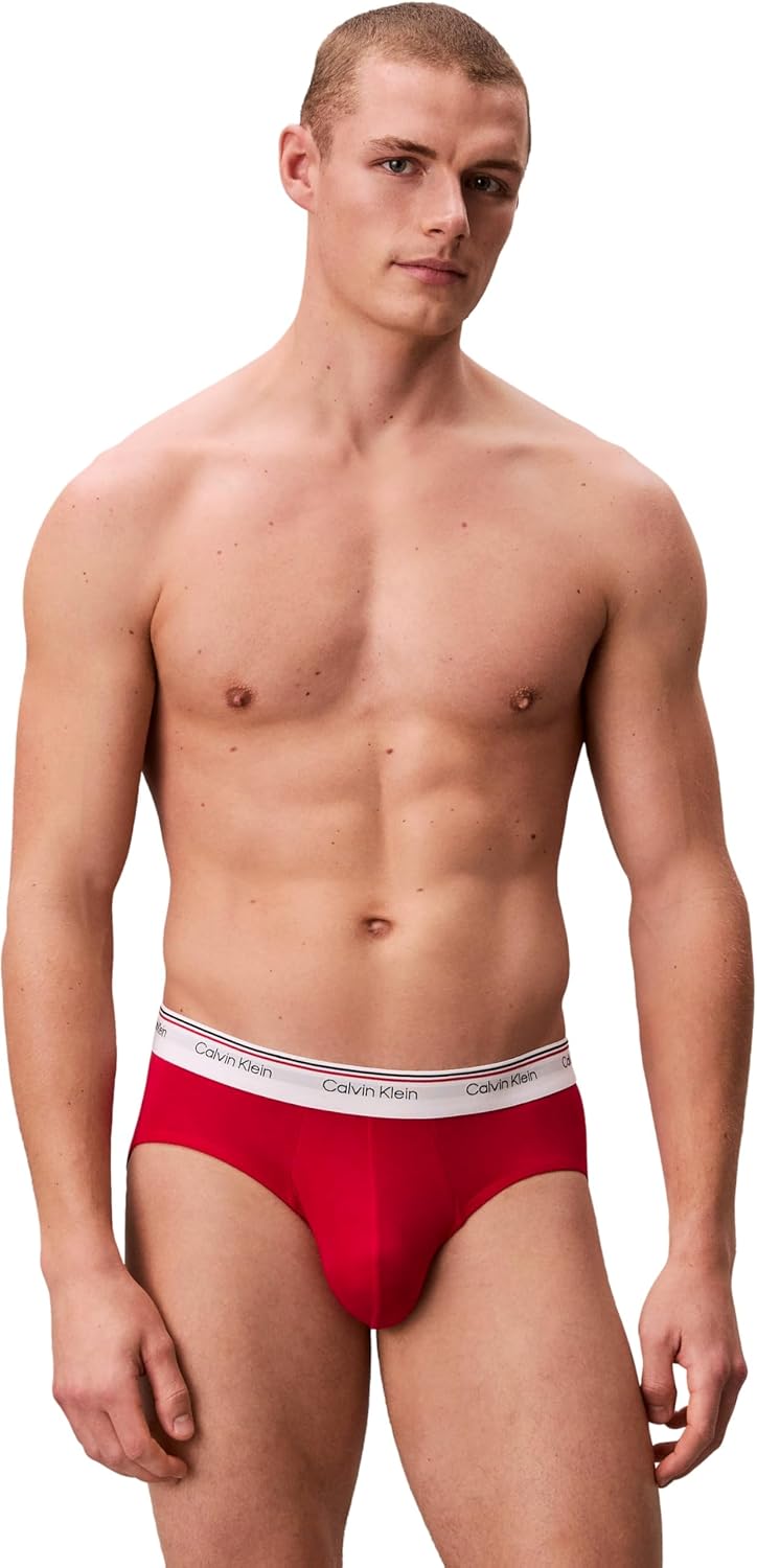 Thumbnail 2 de Calvin Klein Men’s 3 Pack Balance Hipster Briefs with Logo Waistband